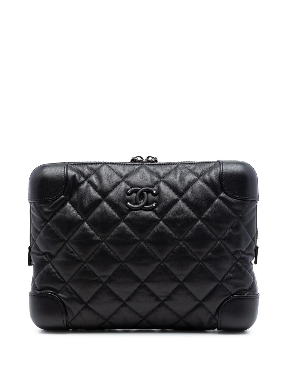 2019 CC Quilted Lambskin Classic Trunk Case clutch bag