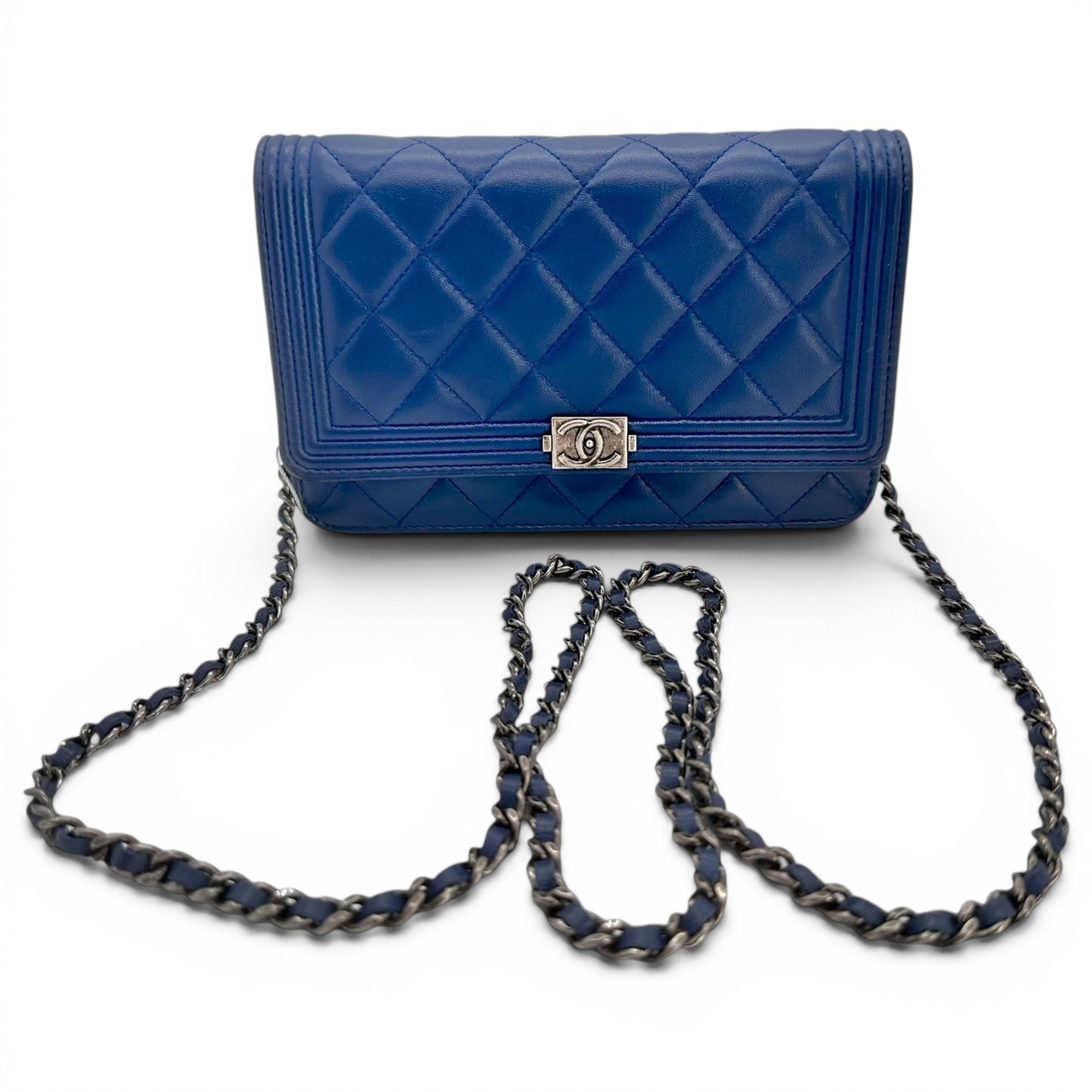 Wallet On Chain Boy leather crossbody bag
