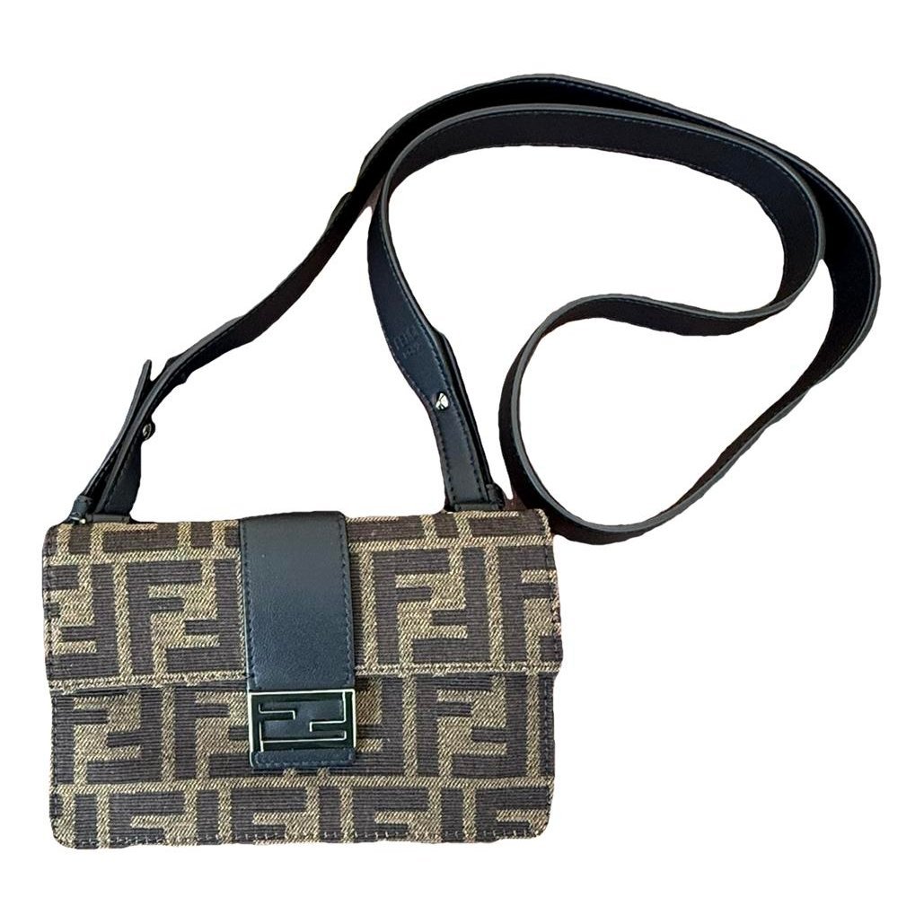 FF cloth clutch bag