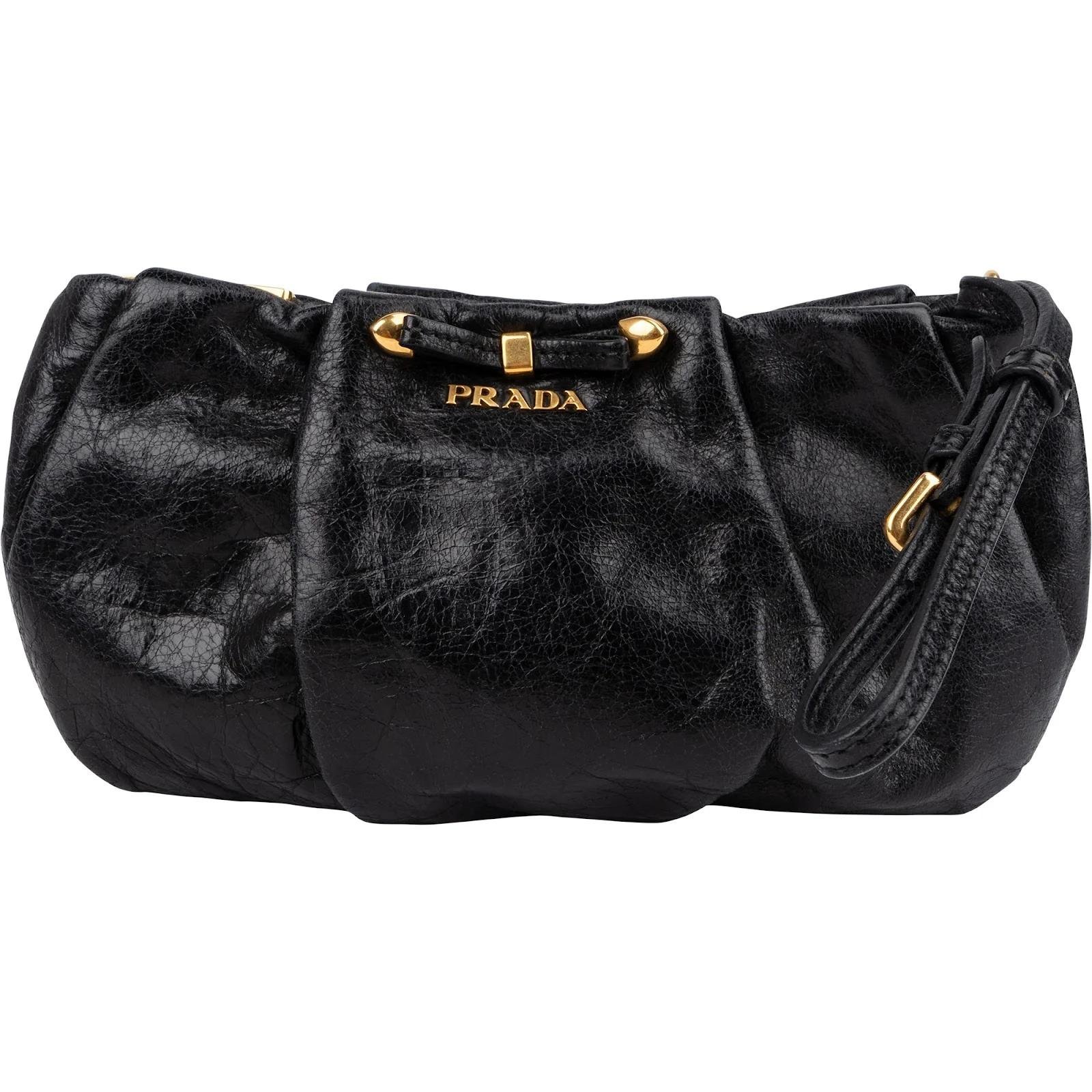 Leather clutch bag