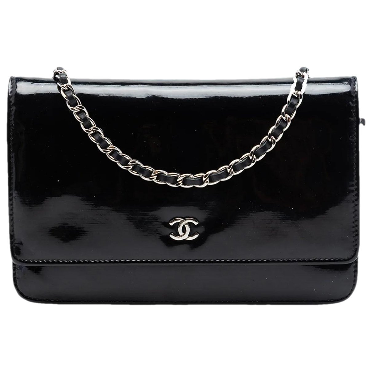 Wallet On Chain leather crossbody bag