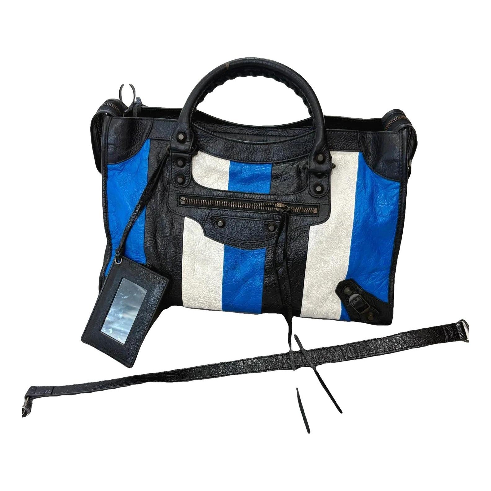 City leather handbag