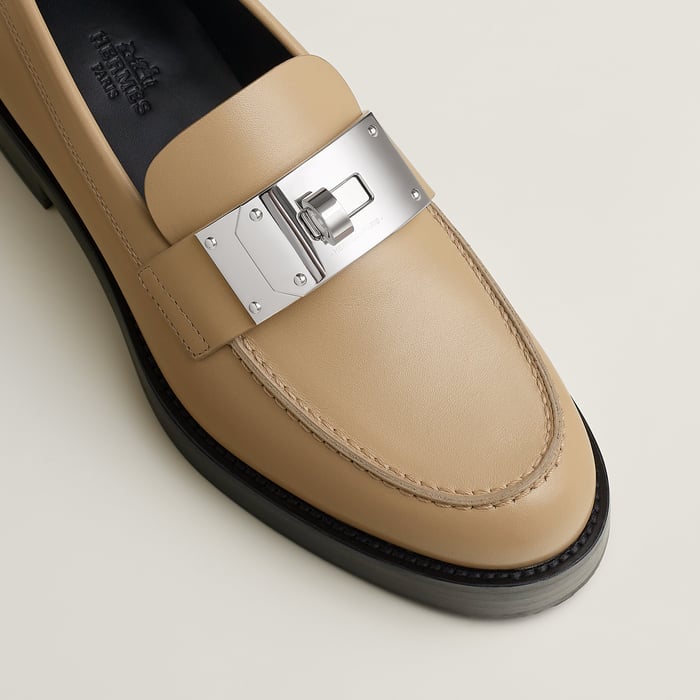 Beige Lin Hot Loafer