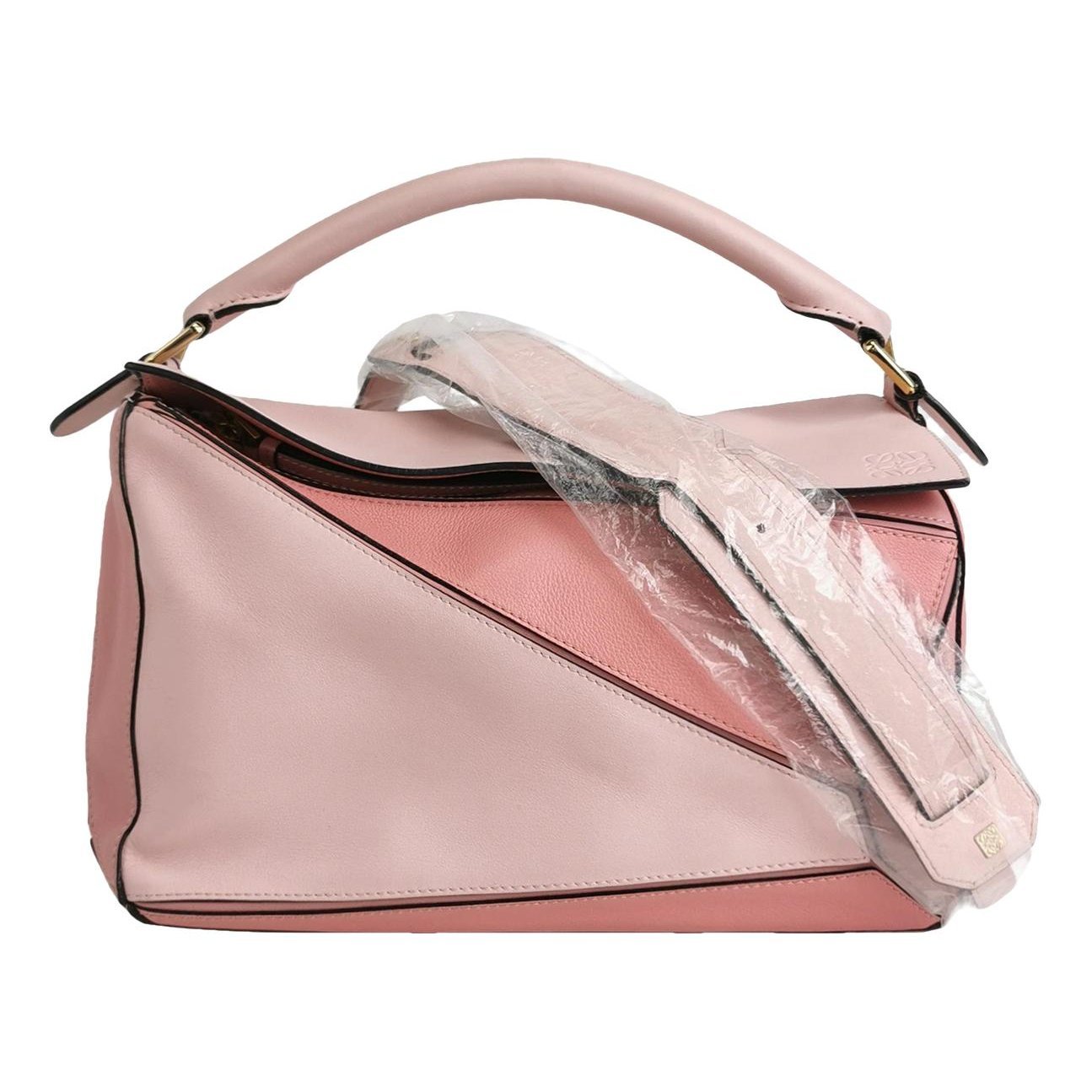 Puzzle leather handbag