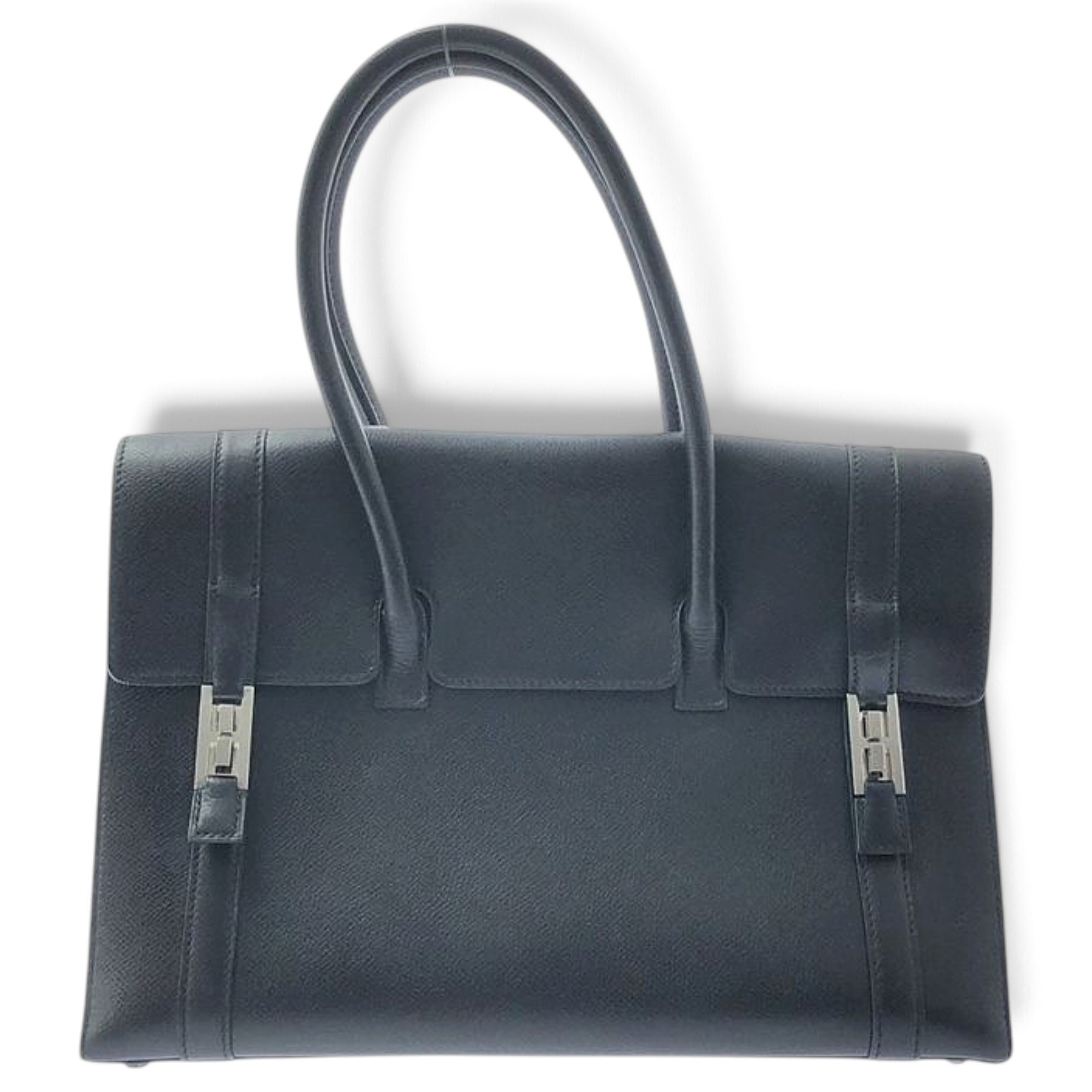 Drag leather handbag