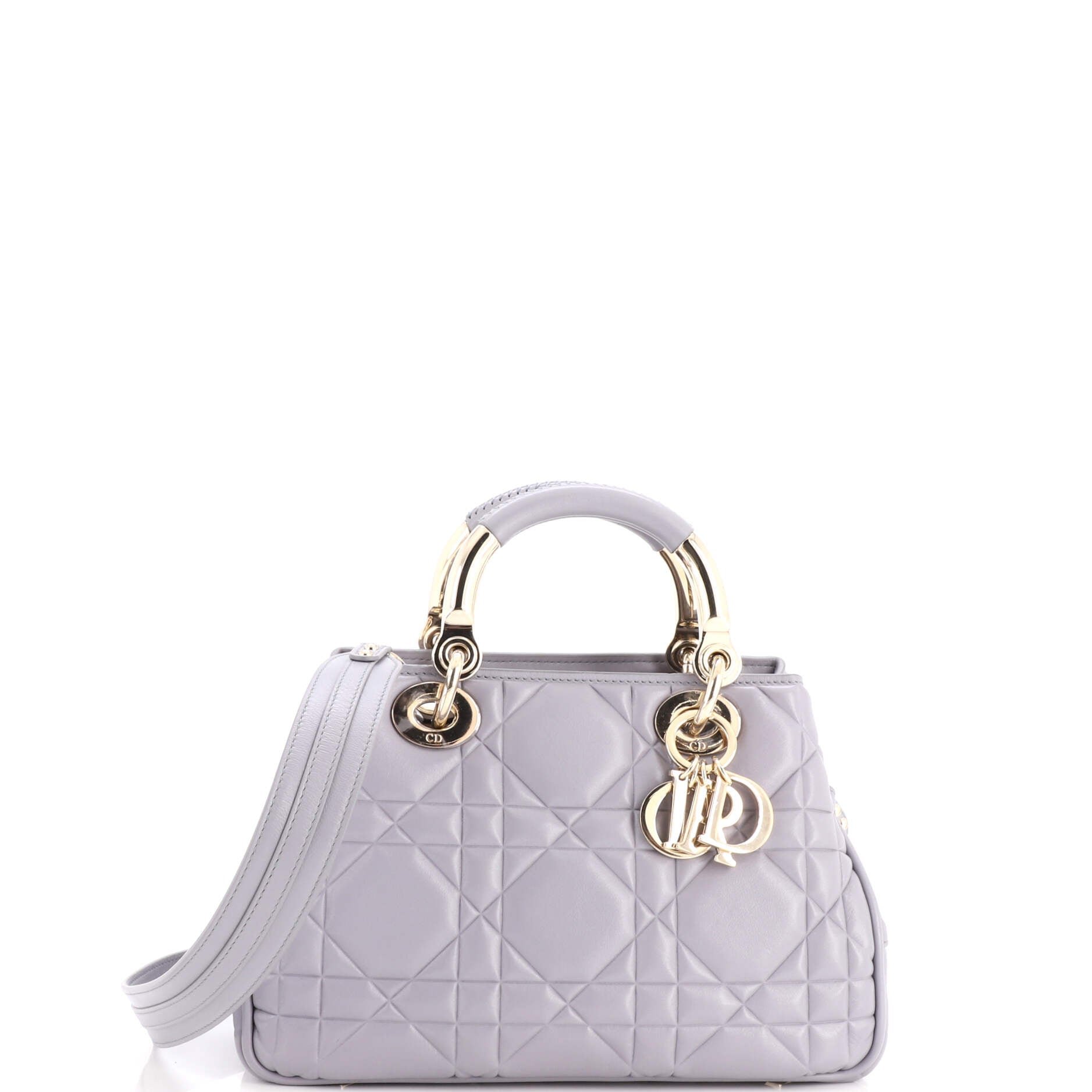 Lady 95.22 Bag Cannage Embossed Leather Small