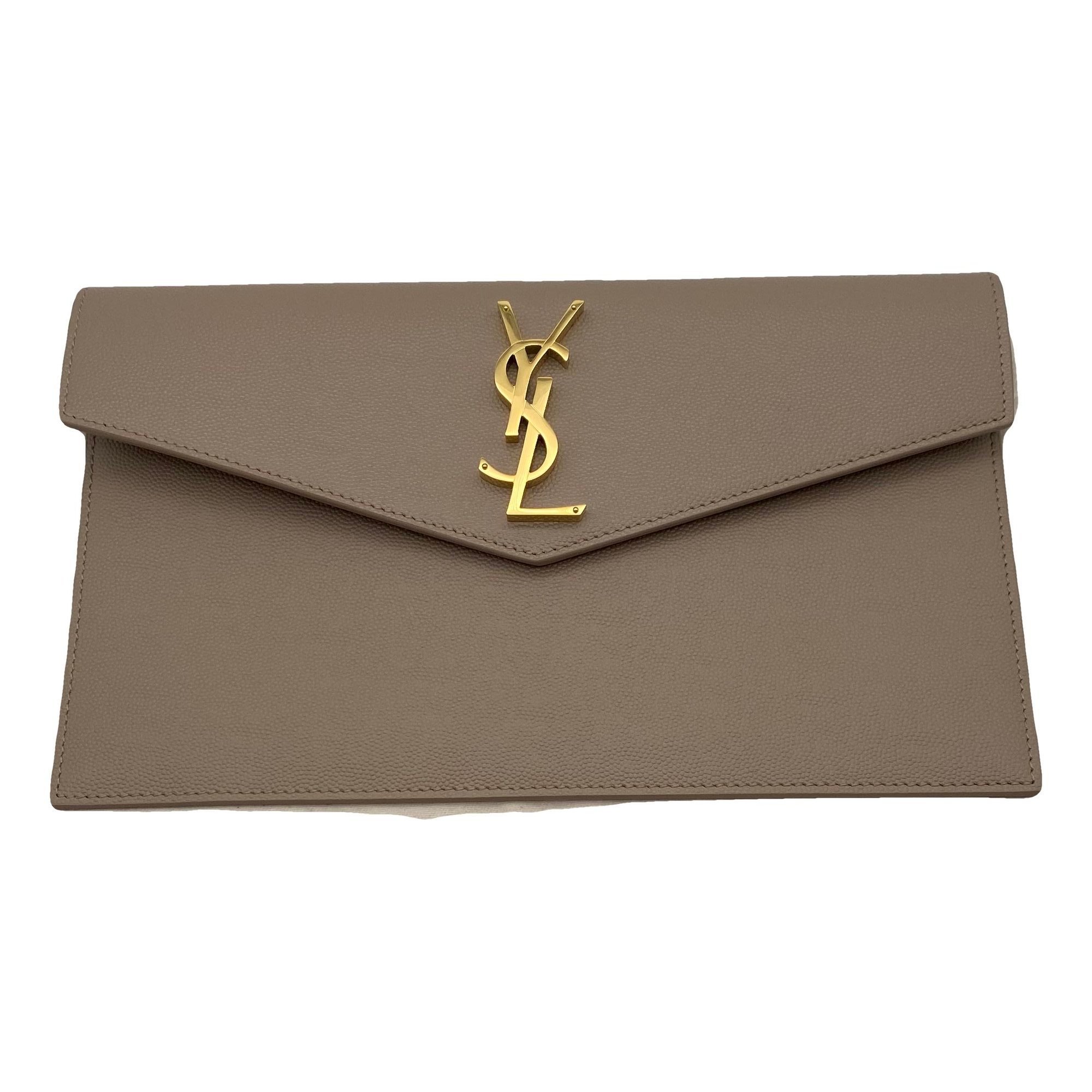 Leather clutch bag