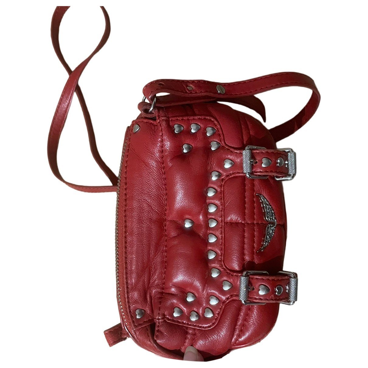 Leather clutch bag