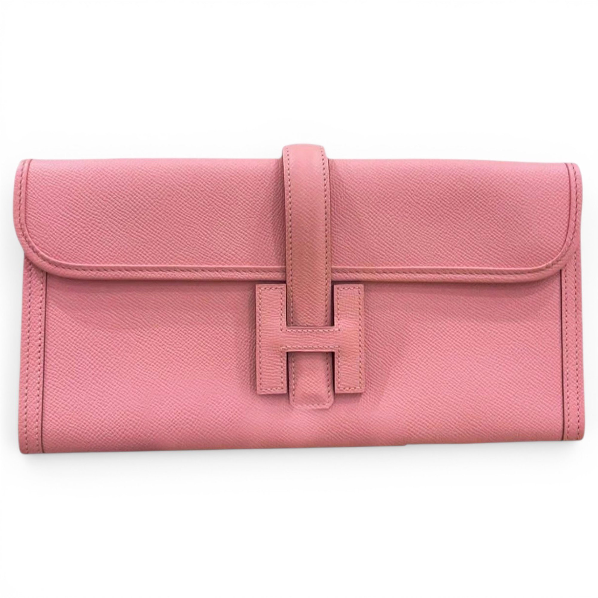 Jige leather clutch bag