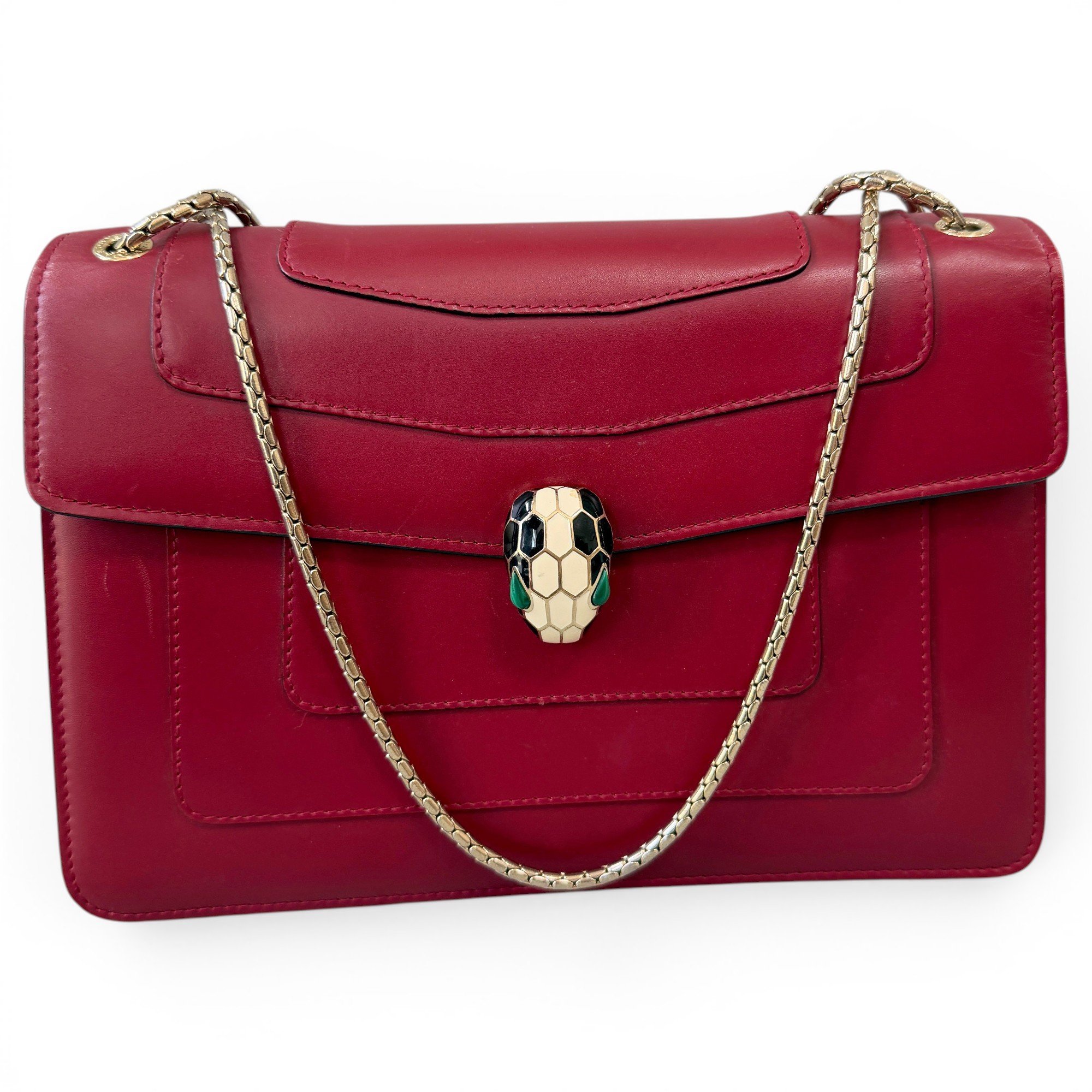 Serpenti leather handbag