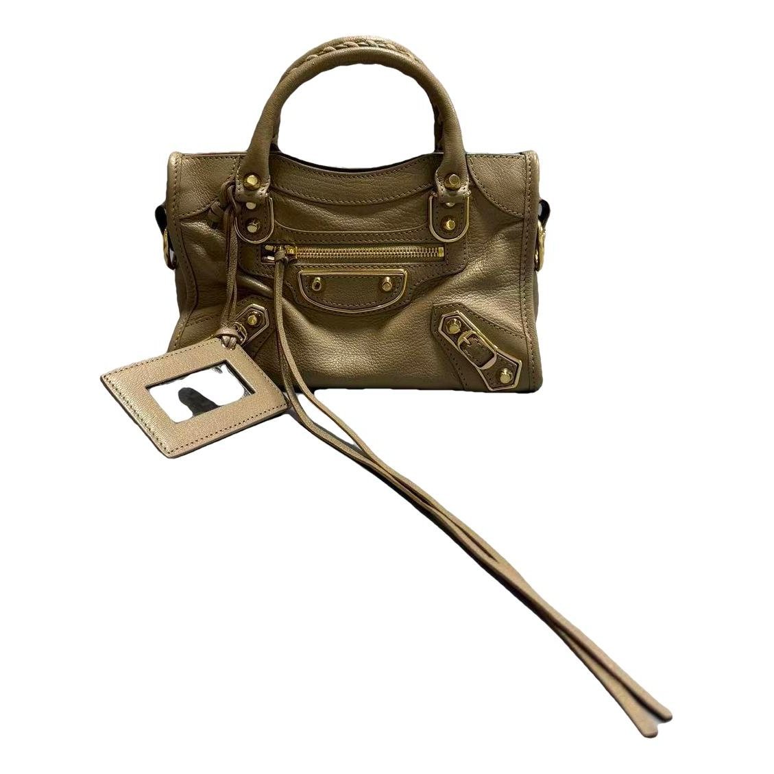 City leather handbag