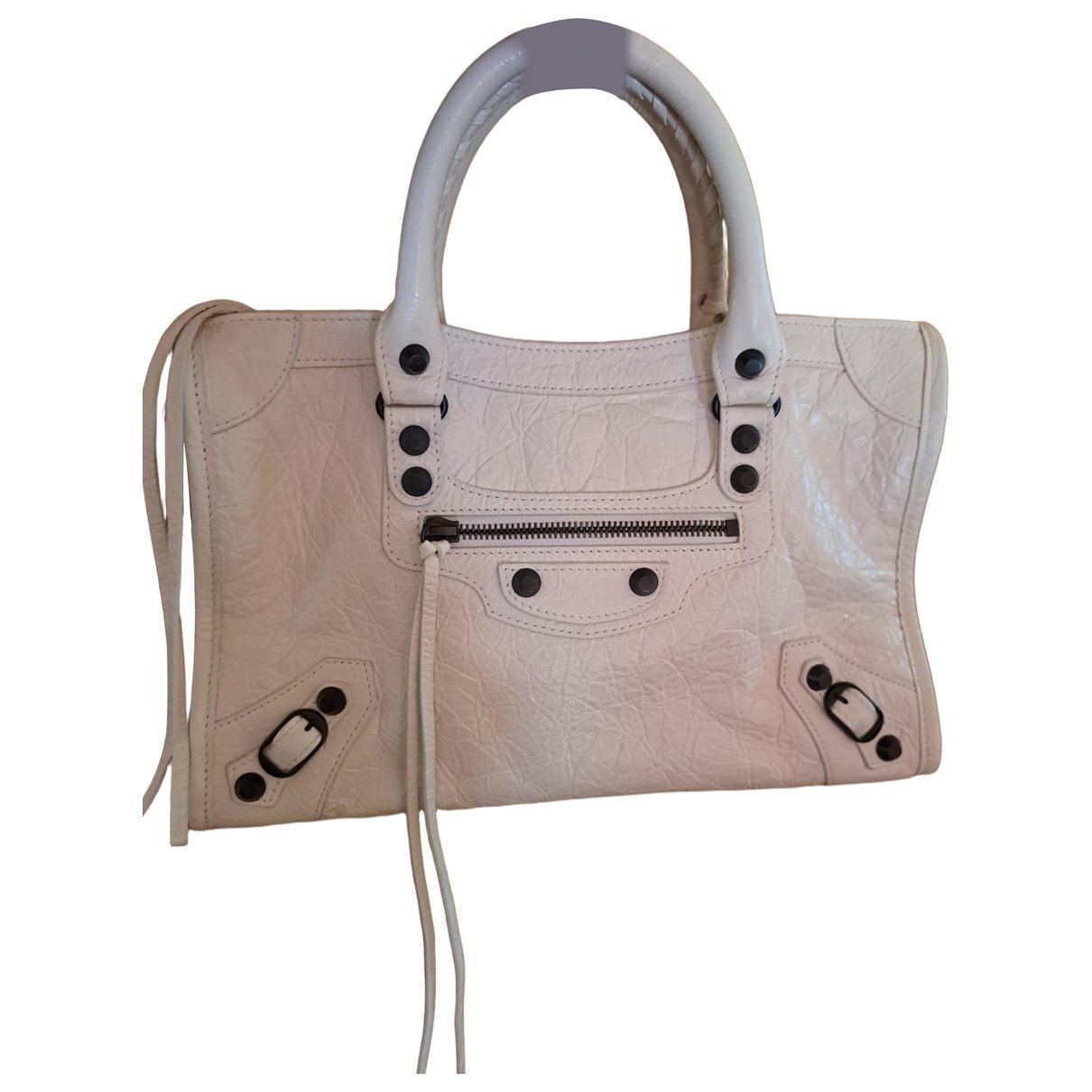 City leather handbag