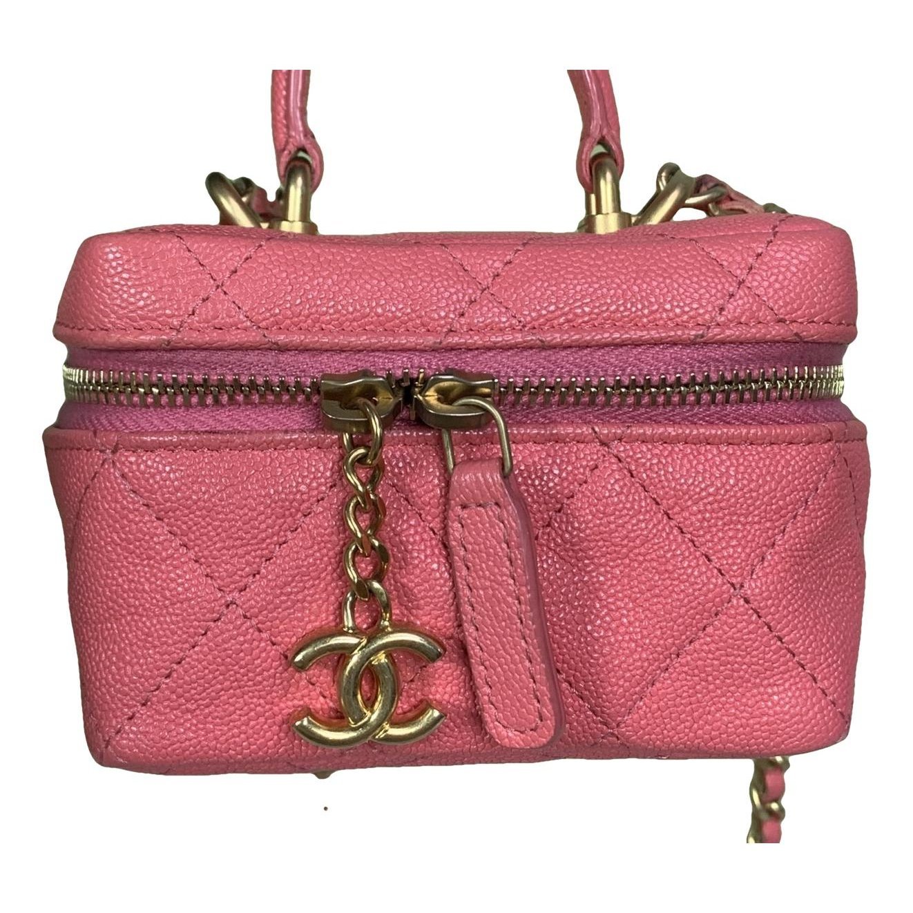 Vanity leather handbag