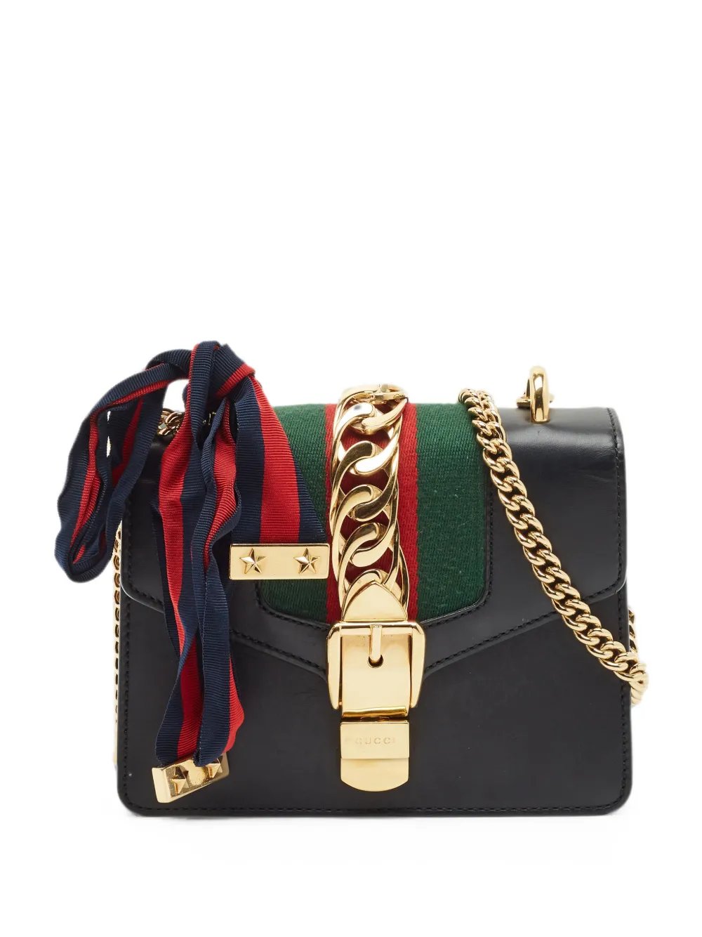 mini Sylvie Web stripe shoulder bag