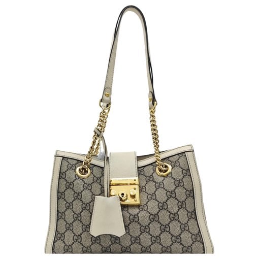 Padlock leather handbag