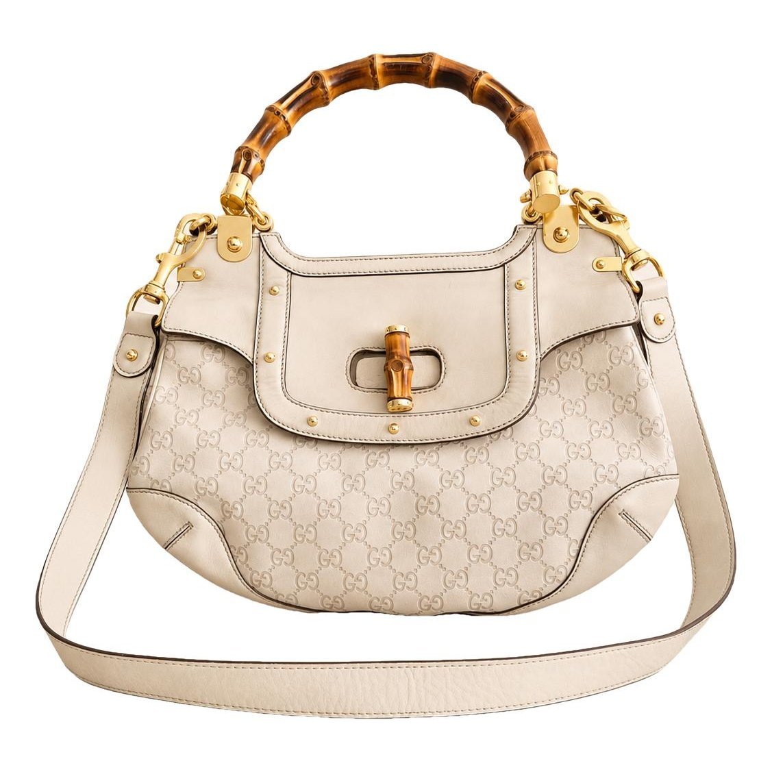Bamboo Convertible Satchel leather handbag