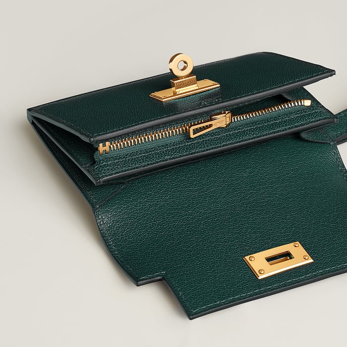 Vert Cyprès Kelly Pocket Slim Wallet
