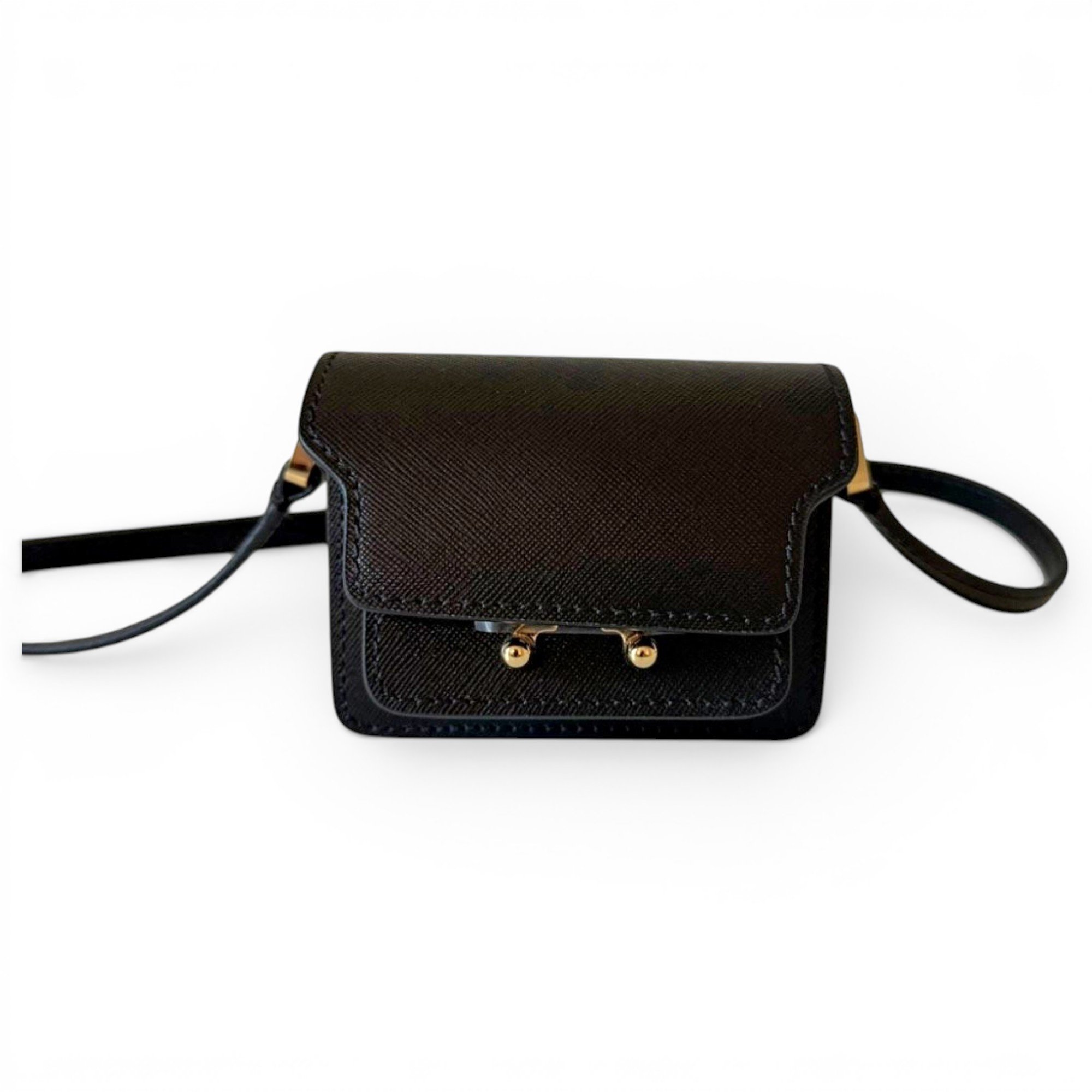 Marni Trunk leather crossbody bag