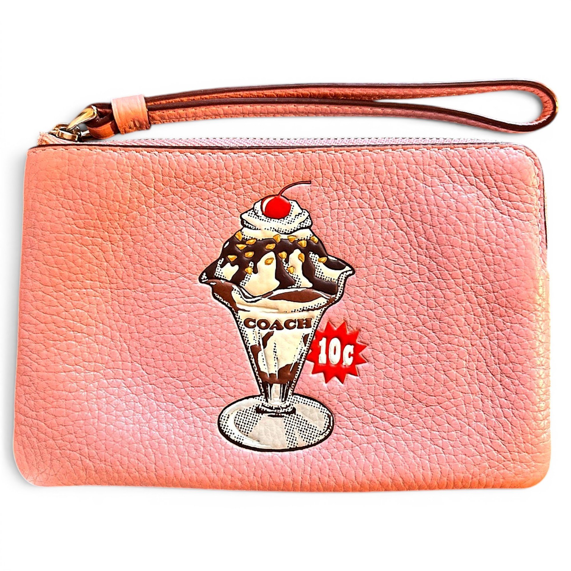 Leather clutch bag