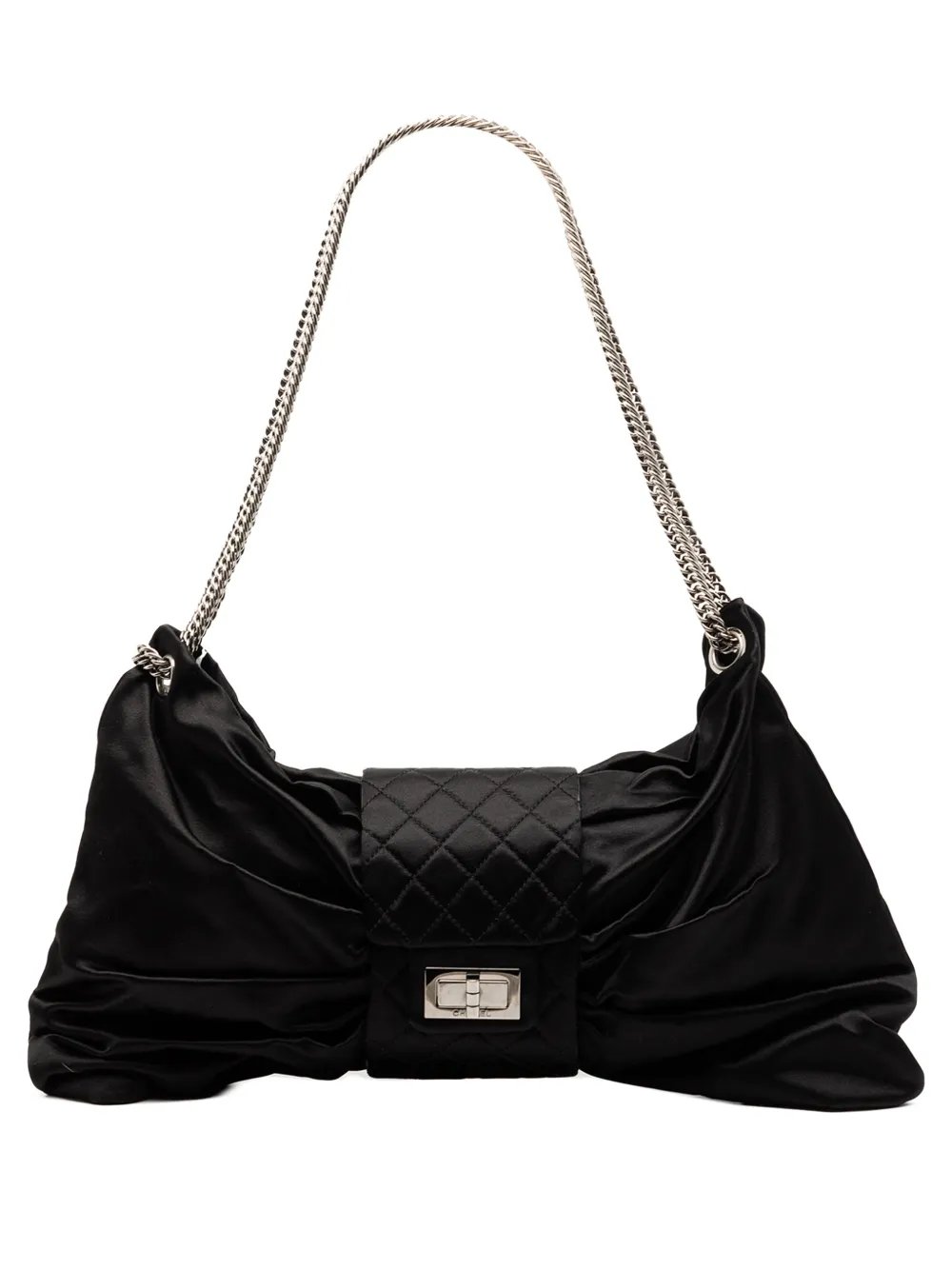 2008-2009 Medium Satin Bow Mademoiselle Shoulder Bag tote bag