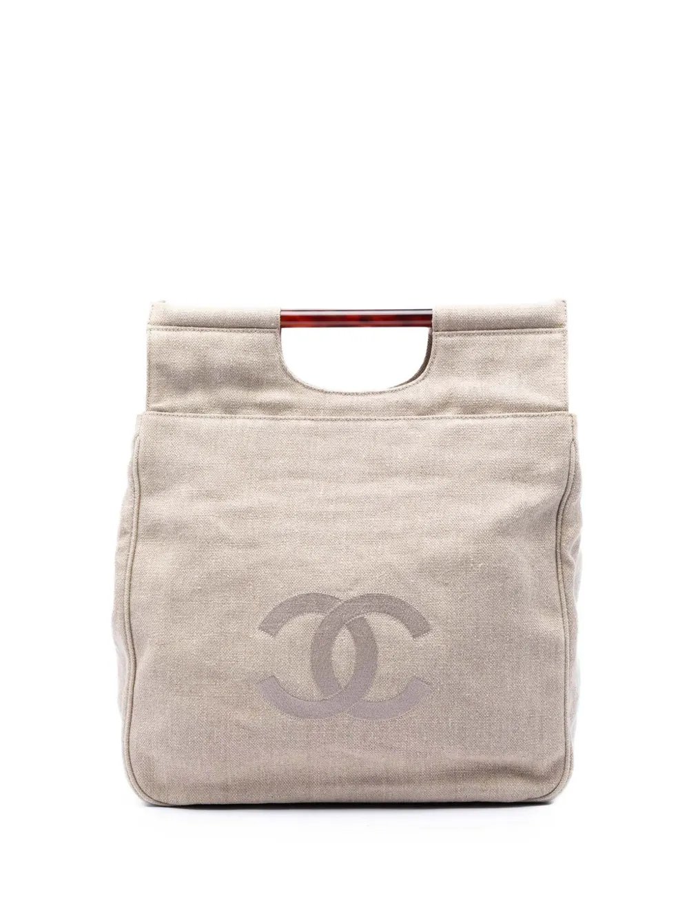 1996-1997 CC Canvas Tortoise Handle tote bag