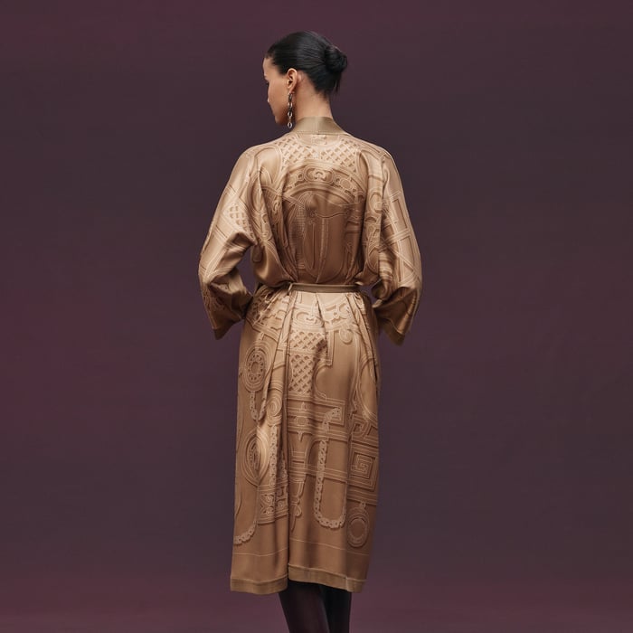 Beige Zénith "l'Enseigne Du Sellier" Long Cardigan