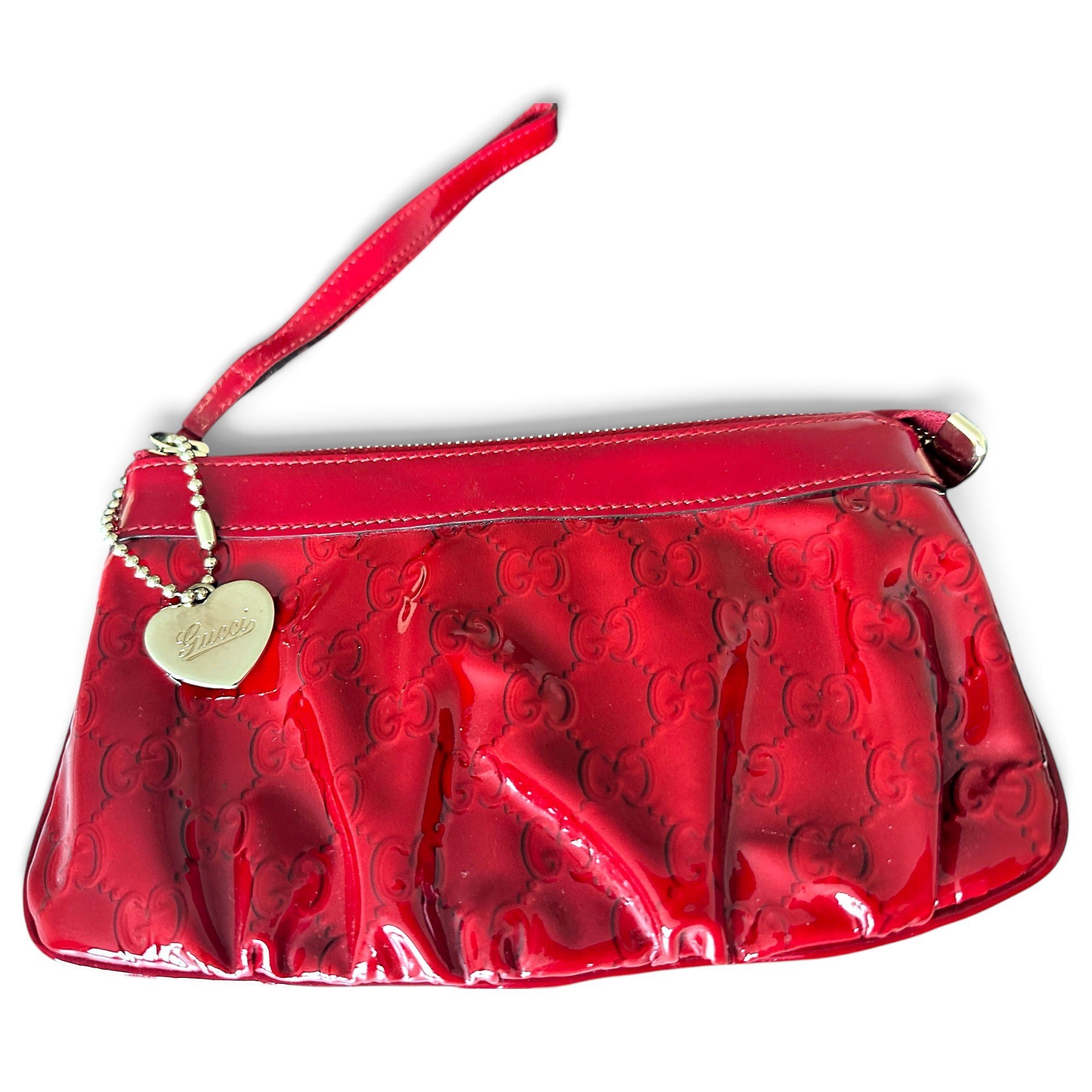 Patent leather clutch bag
