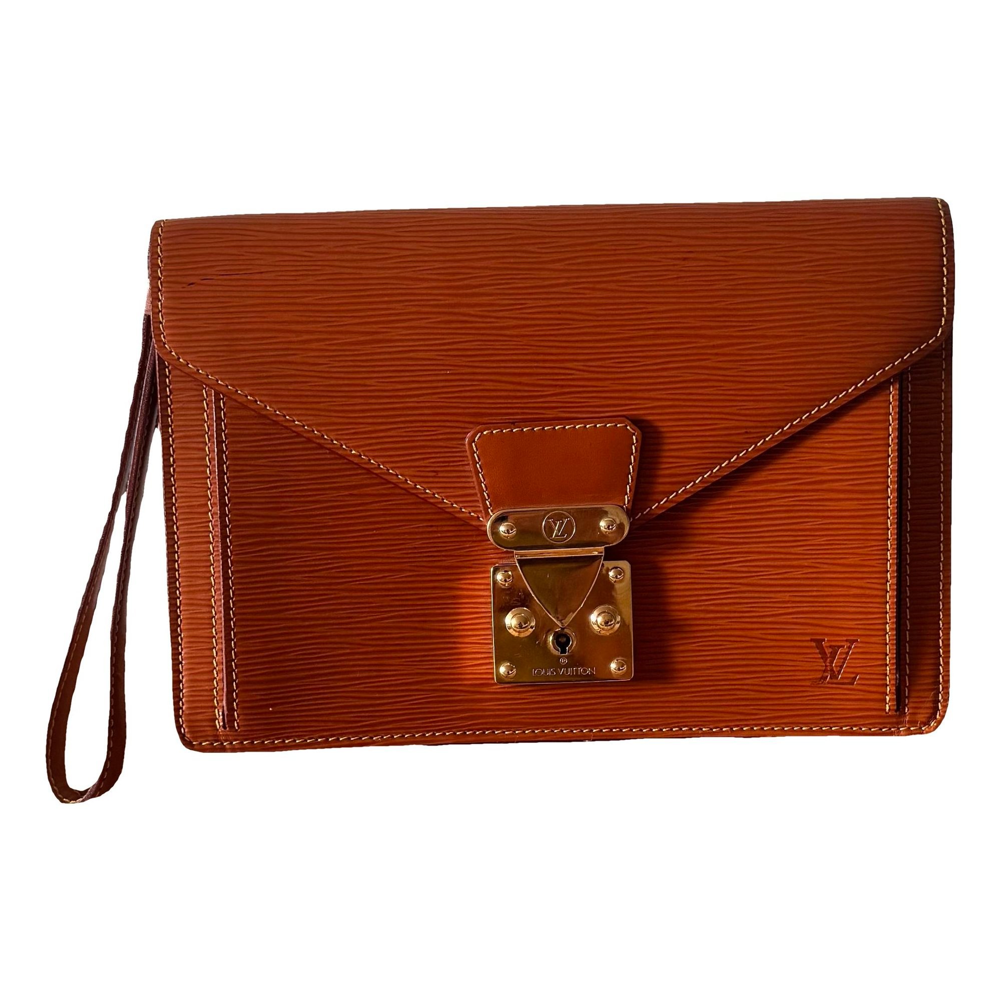 Sellier leather clutch bag
