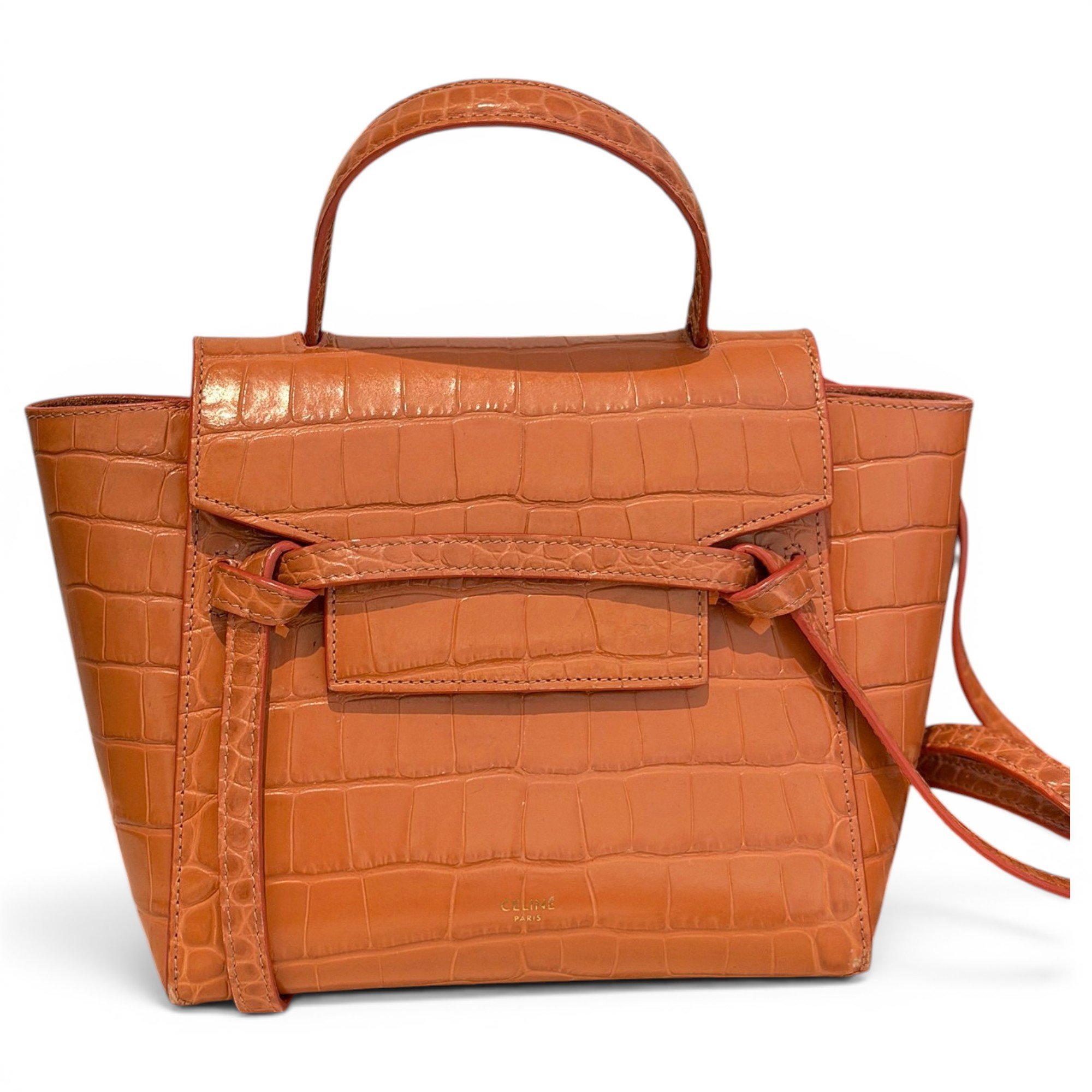 Belt leather handbag