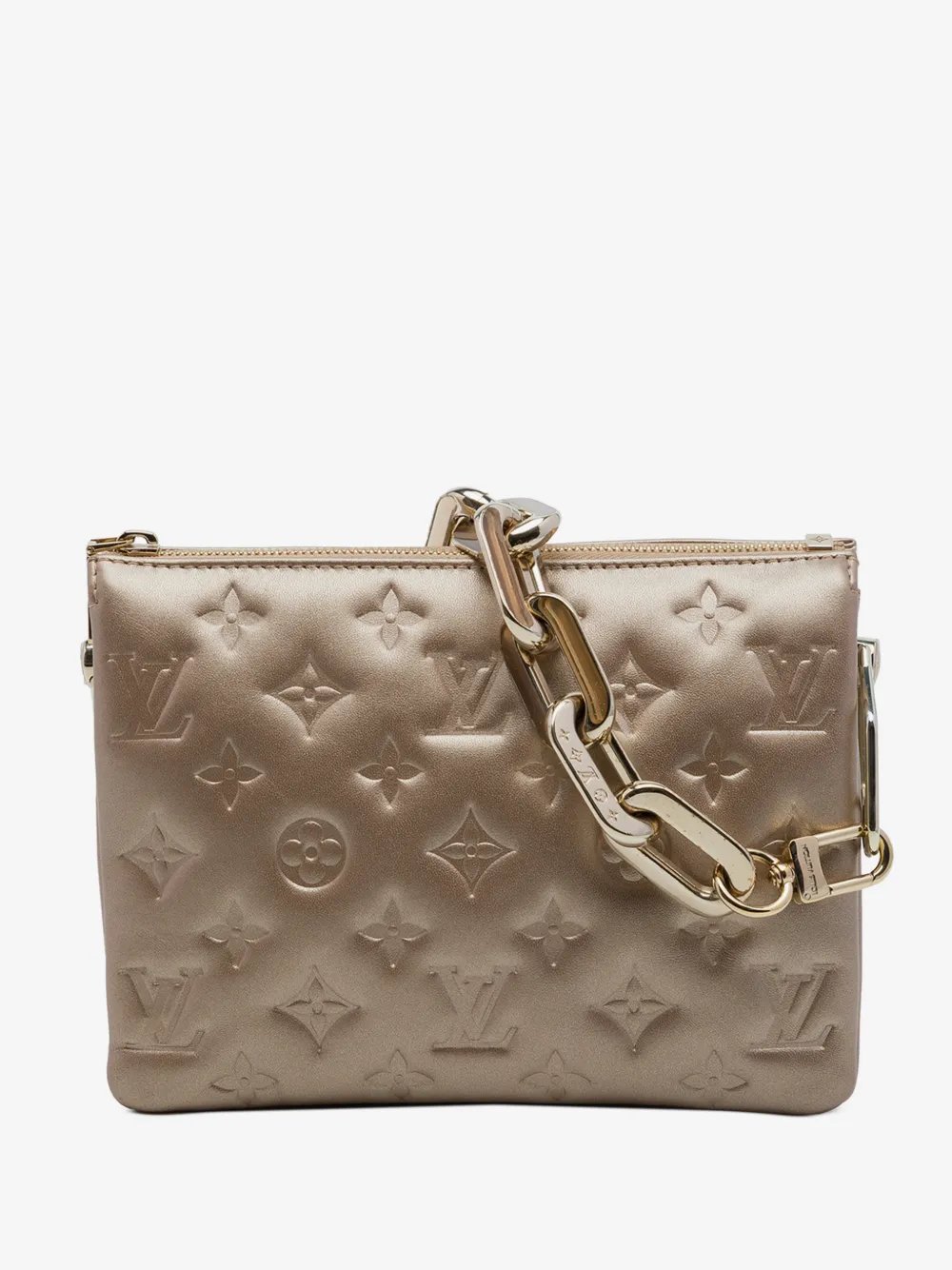 2021-2026 Monogram Embossed Puffy Lambskin Coussin BB satchel