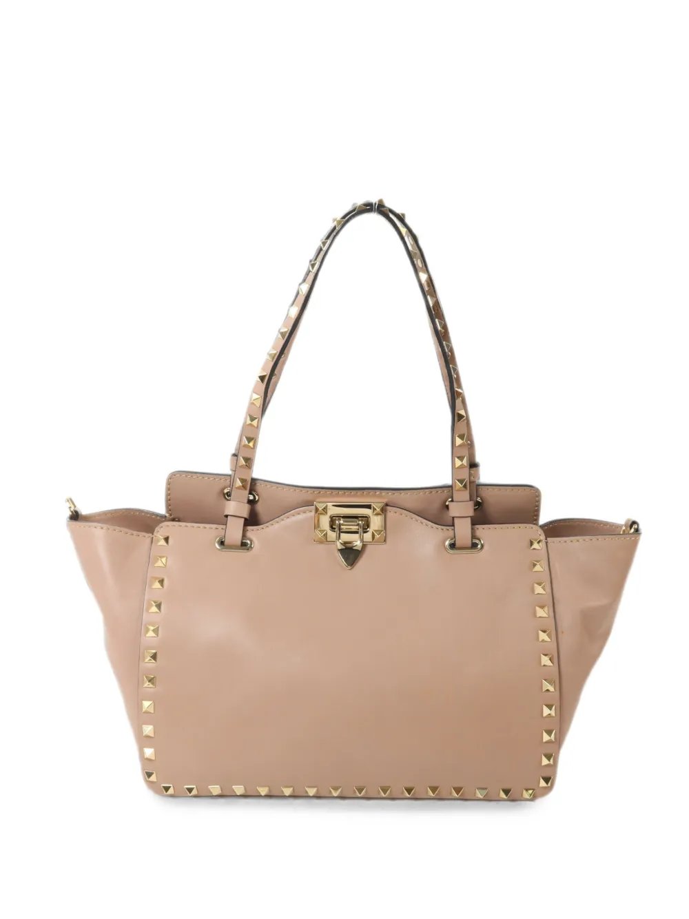 Rockstud leather tote bag