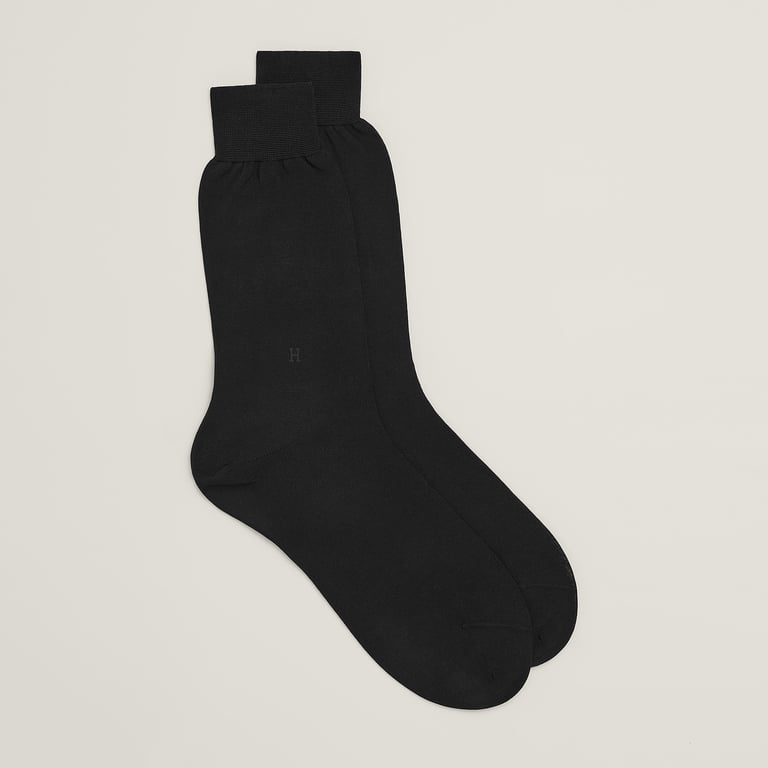 "H" embroidery socks