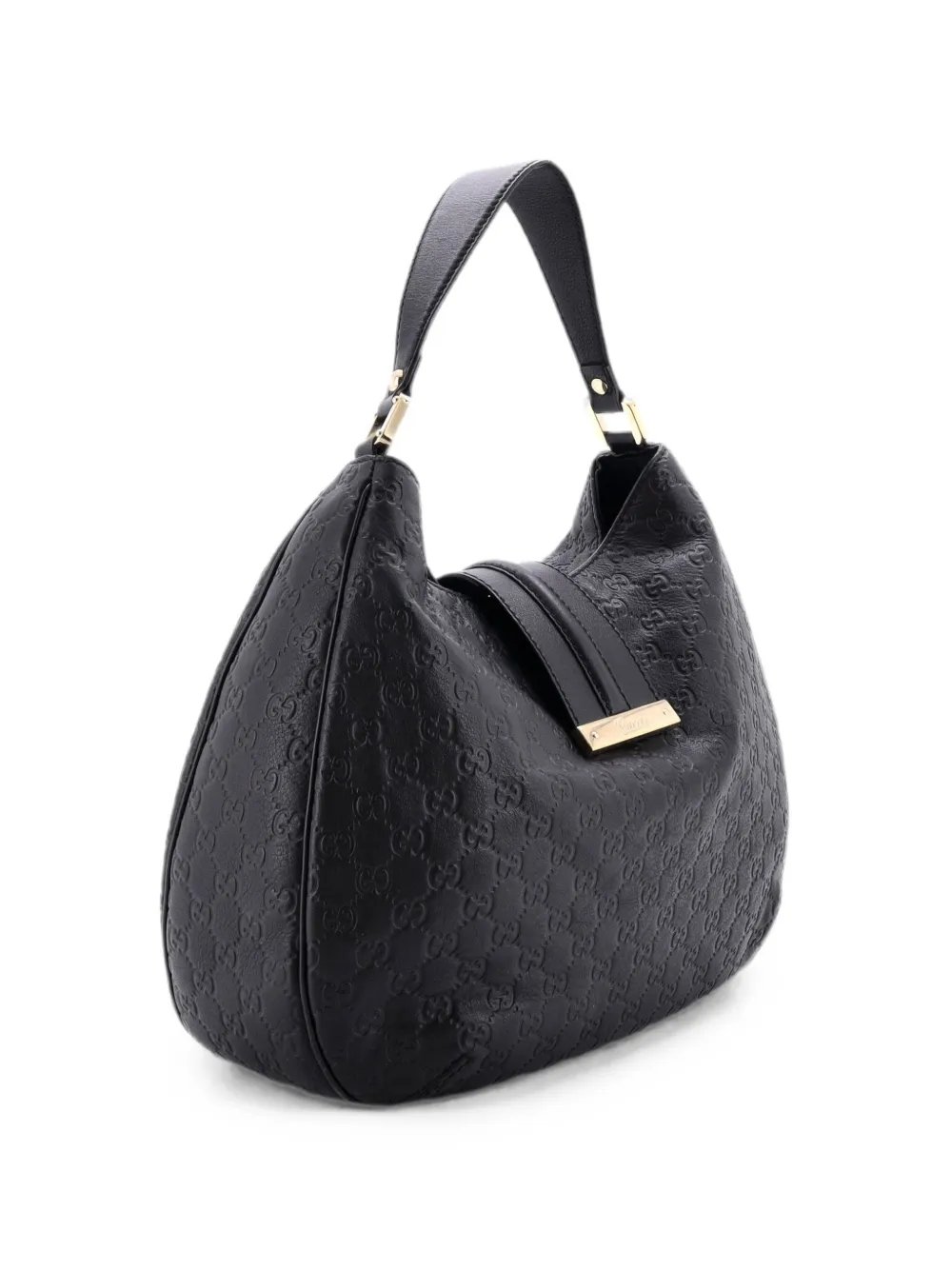 New Ladies Web Guccissima Leather Medium hobo bag
