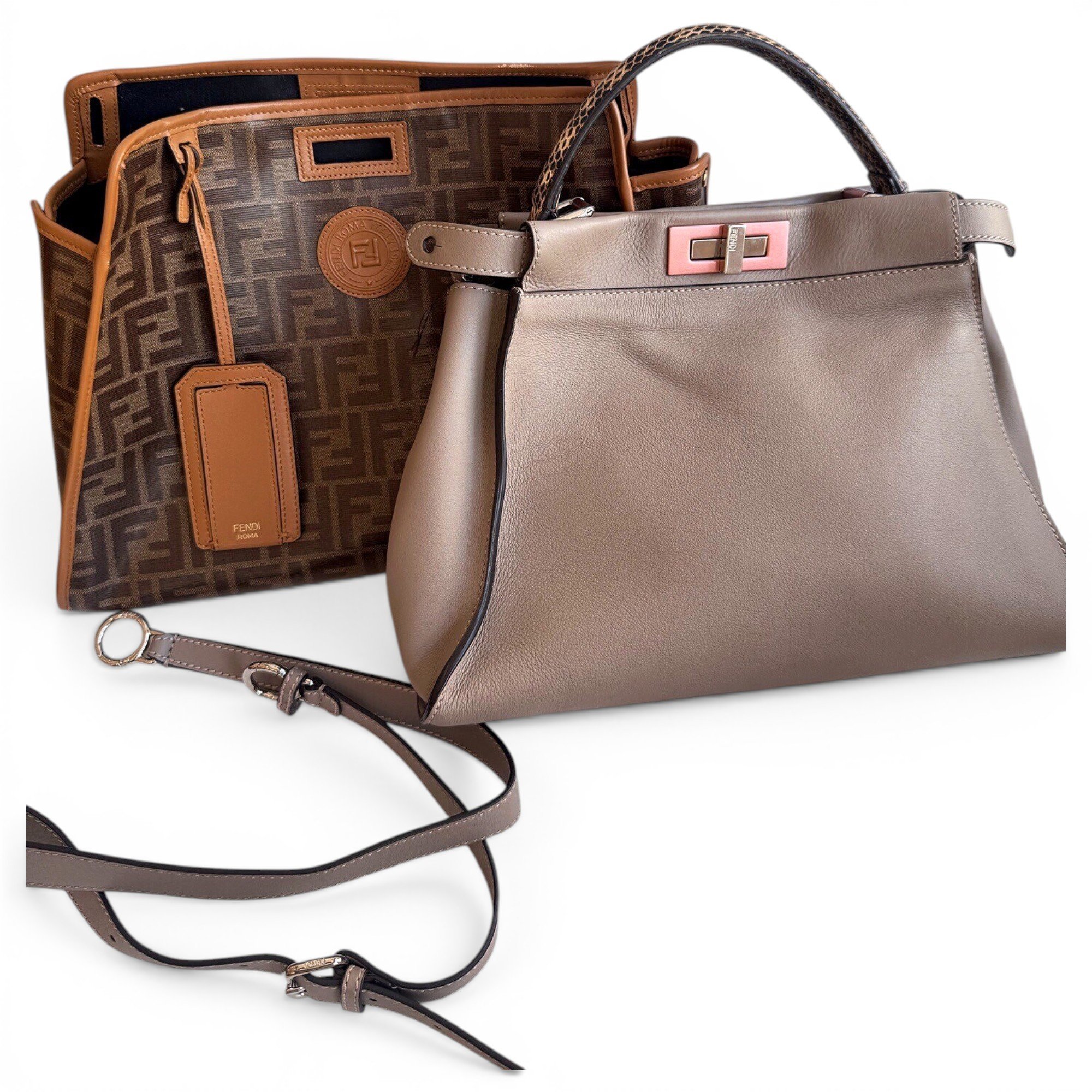 Peekaboo leather handbag
