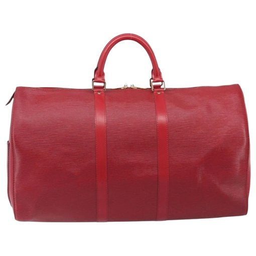 Keepall leather travel bag