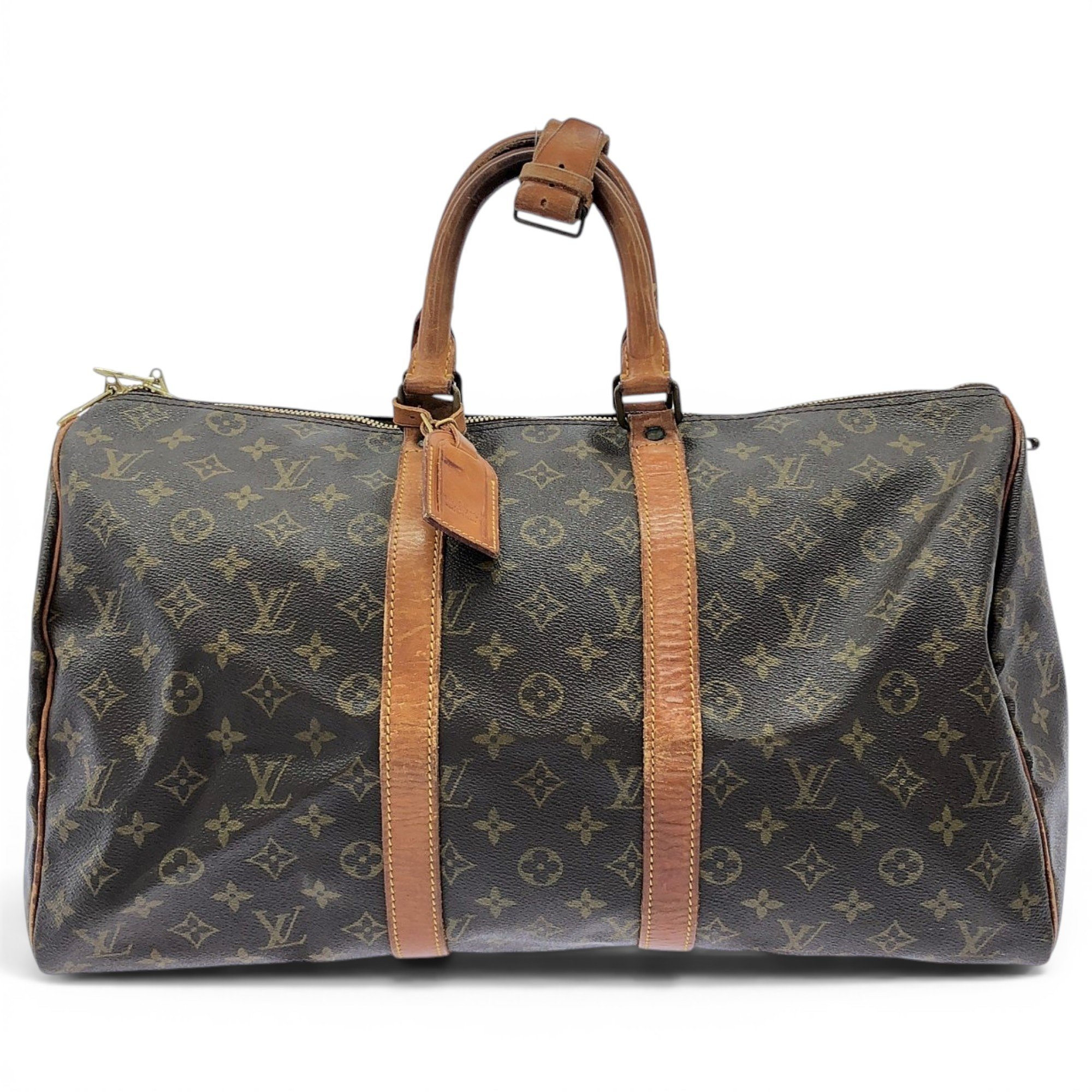 Keepall leather travel bag