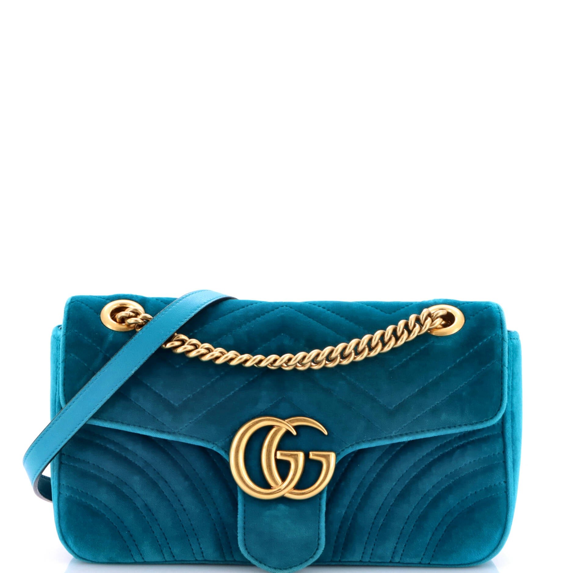 GG Marmont Flap Bag Matelasse Velvet Small