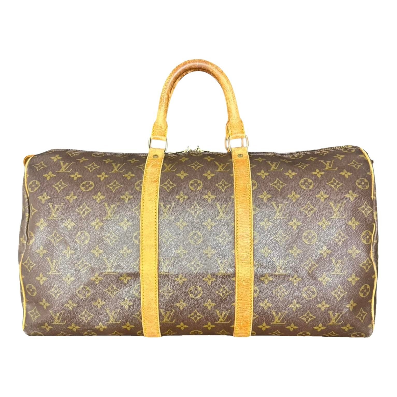 Keepall leather travel bag