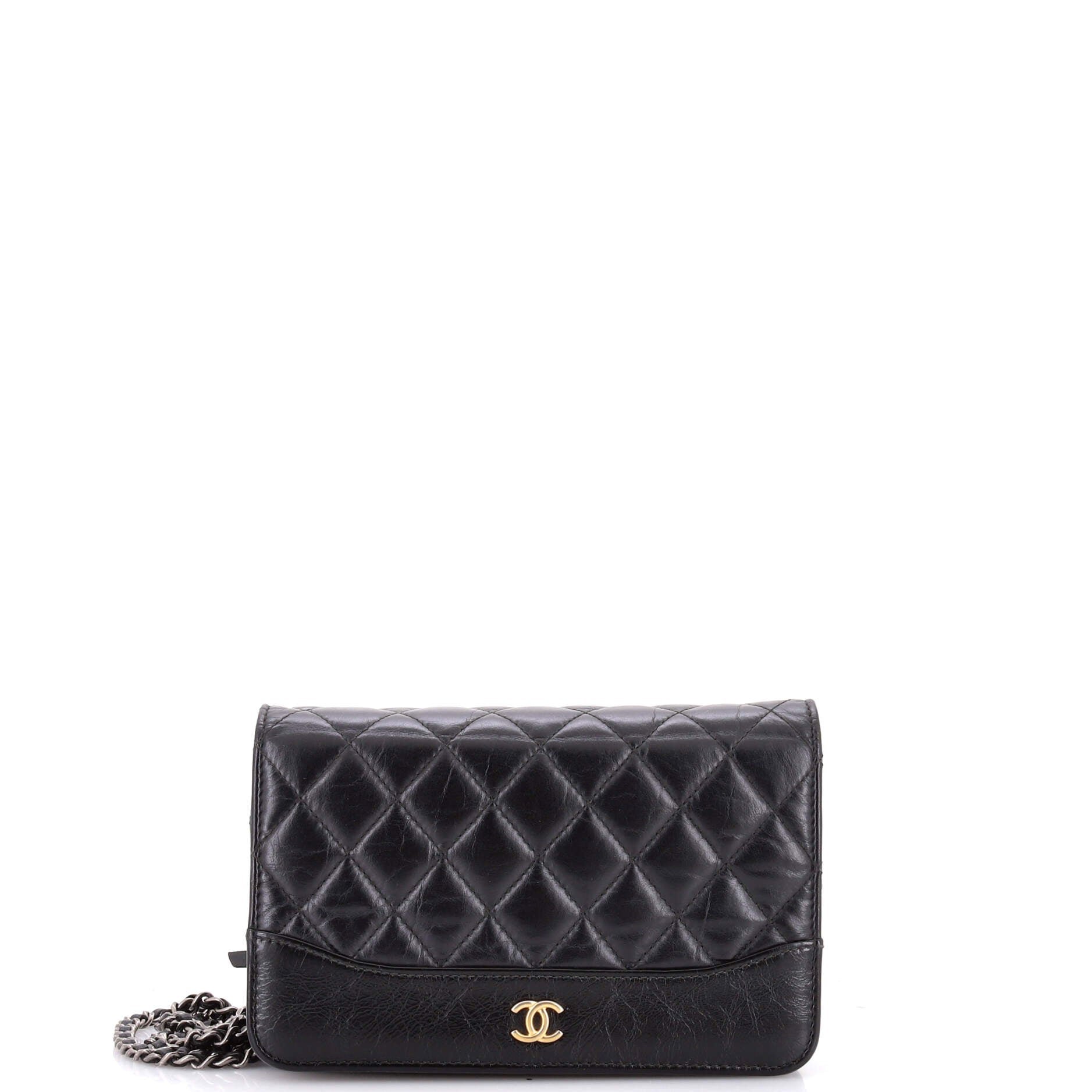 Gabrielle Wallet on Chain Quilted Aged Calfskin