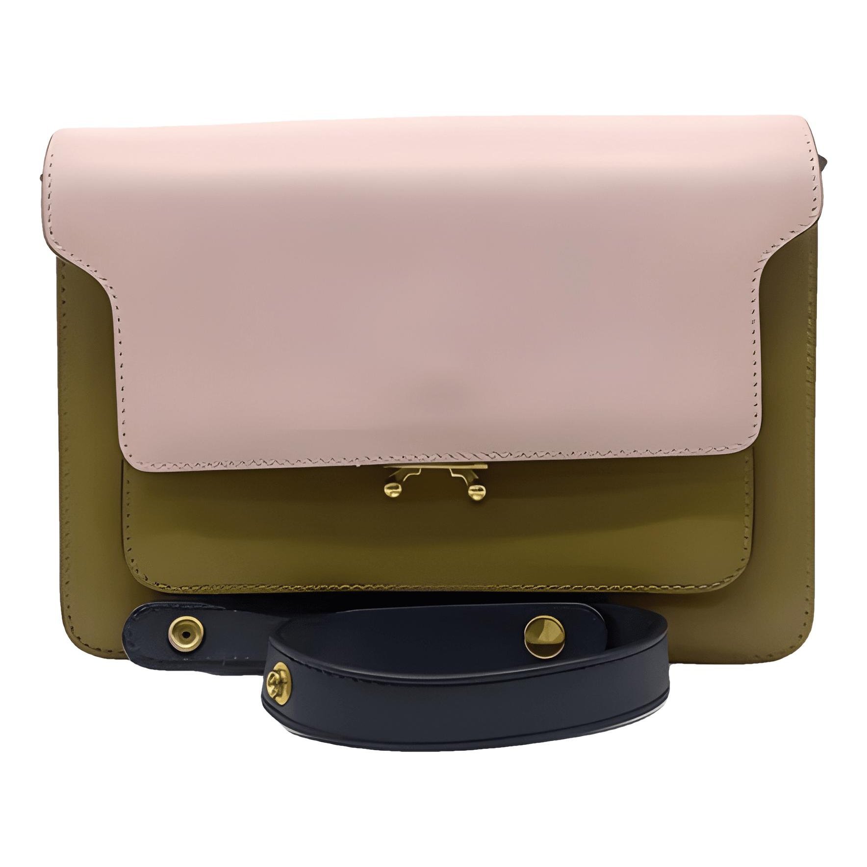 Trunk leather handbag