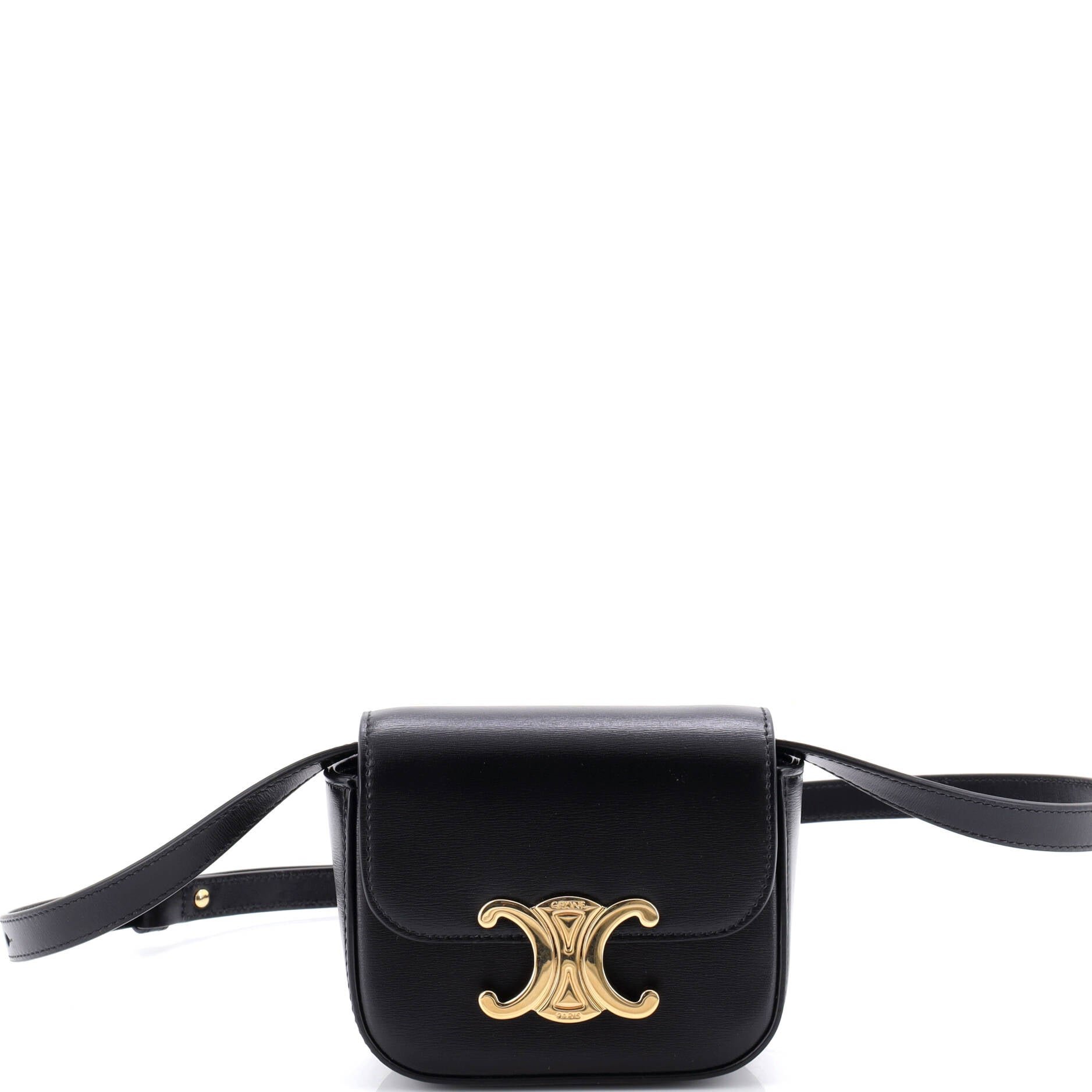 Celine Triomphe Shoulder Bag Smooth Calfskin Mini