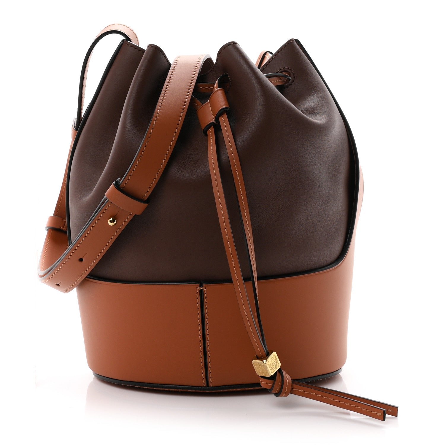 Loewe Calfskin Small Balloon Bucket Bag Hazelnut