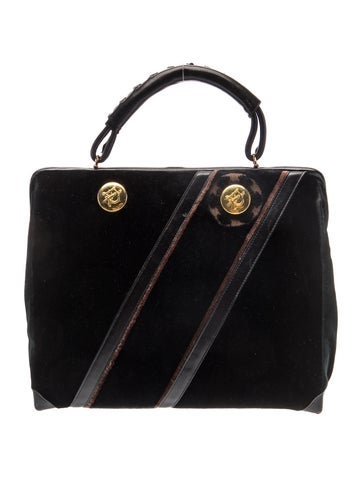 Roberta di Camerino Velvet Top Handle Bag