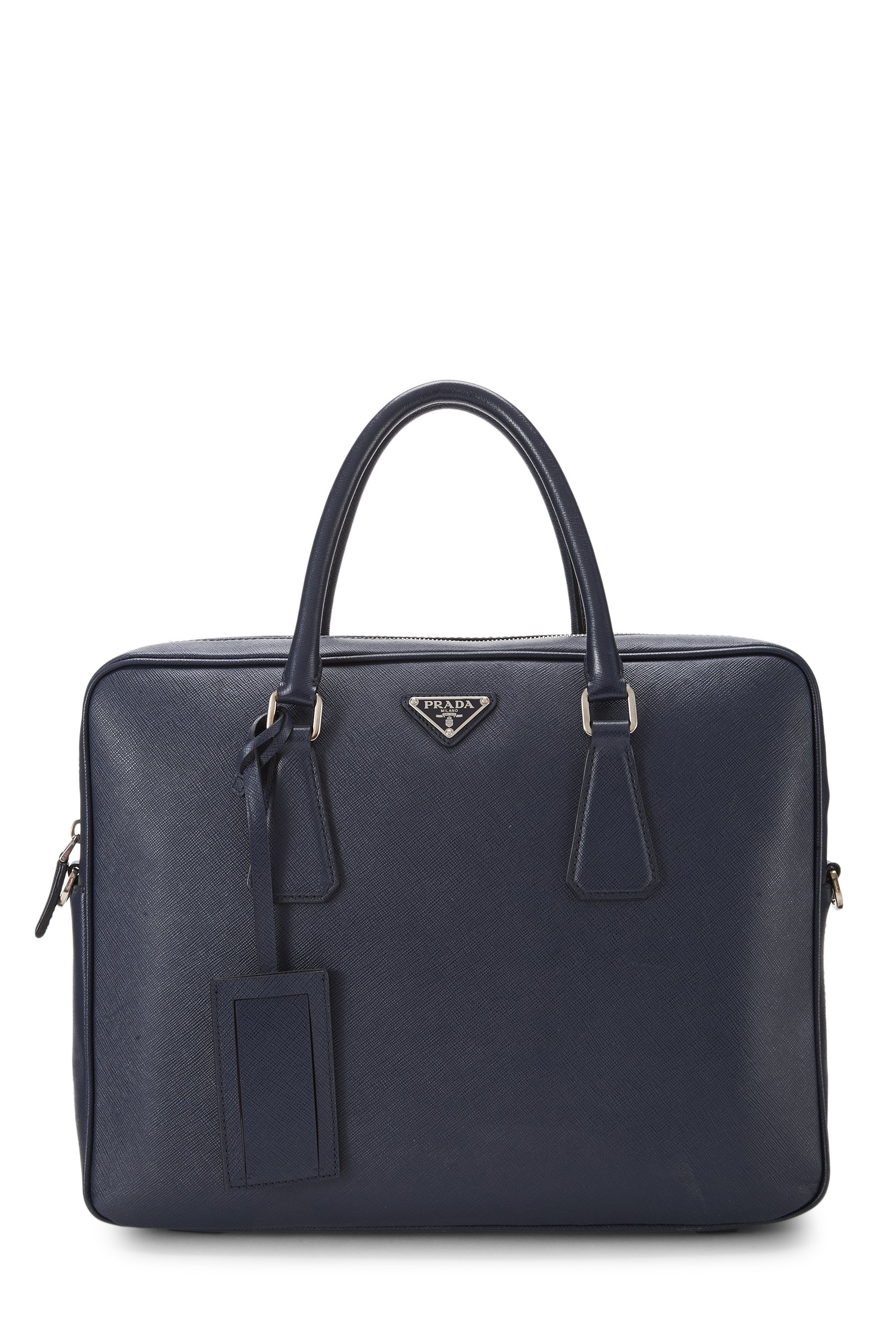 Navy Saffiano Briefcase