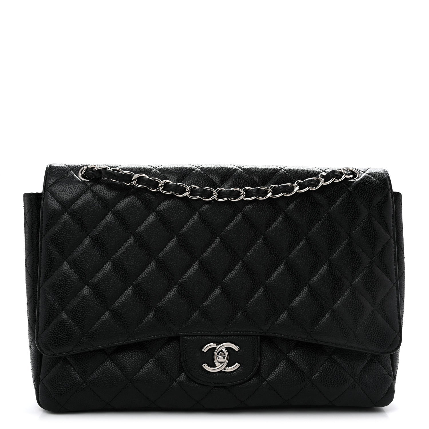 Chanel Caviar Quilted Maxi Single Flap Black