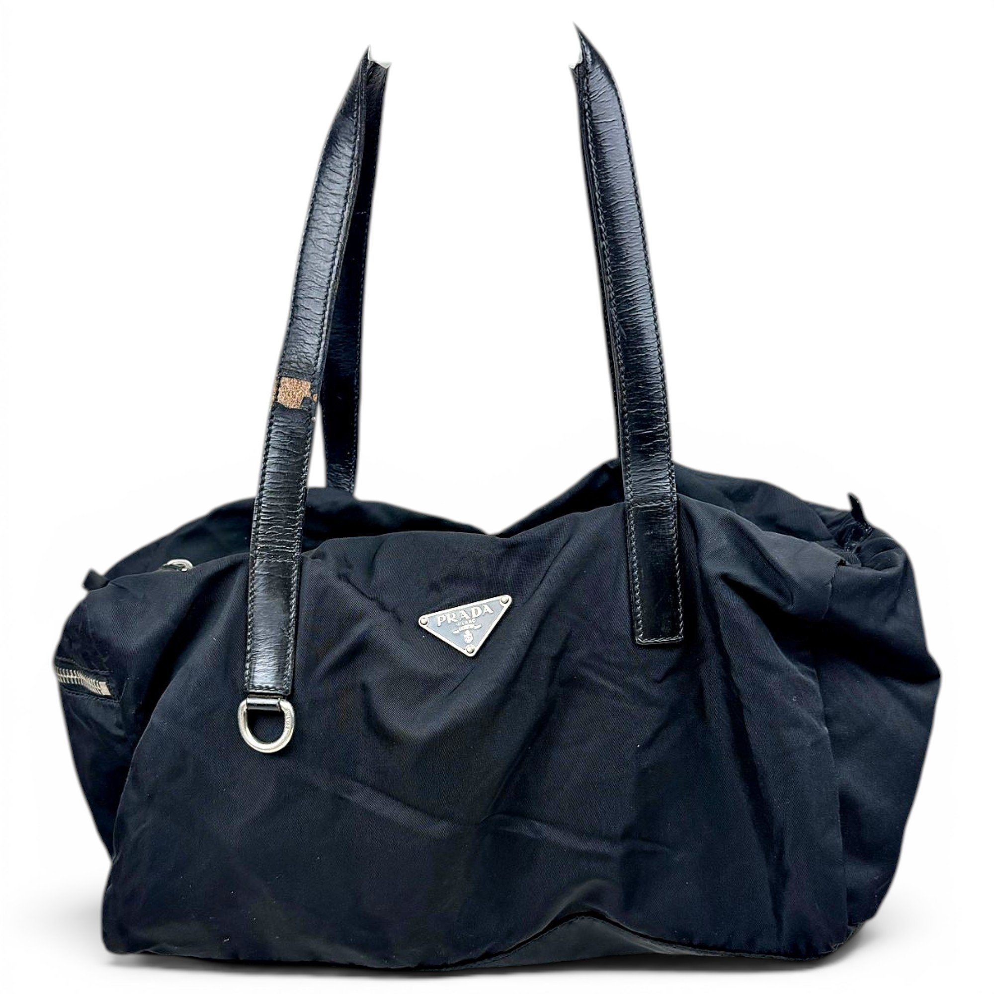 Re-Nylon leather tote