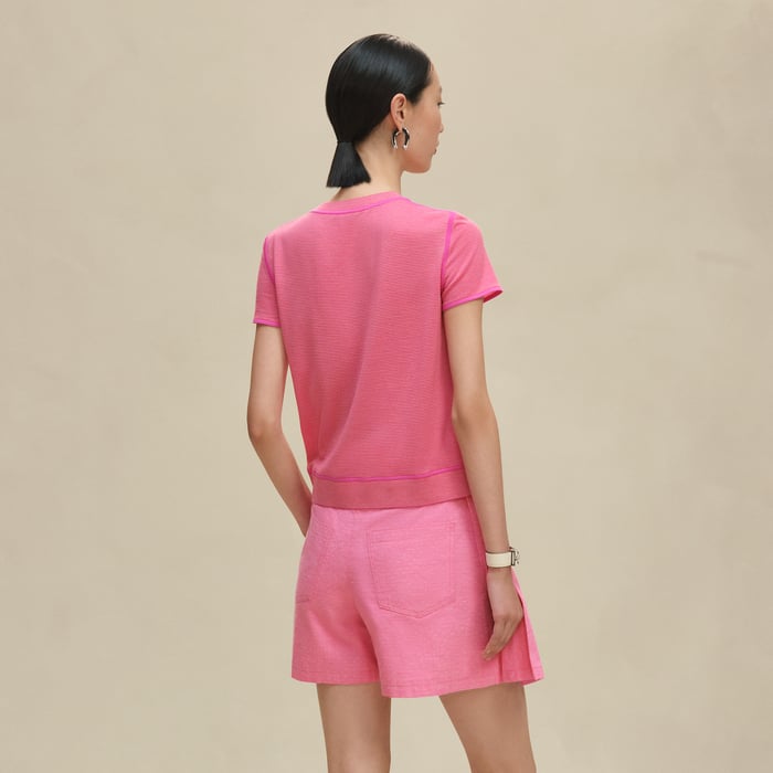 Rose Sakura "Candy Libris" Short-sleeve Twillaine Sweater