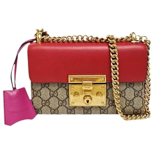Padlock leather crossbody bag