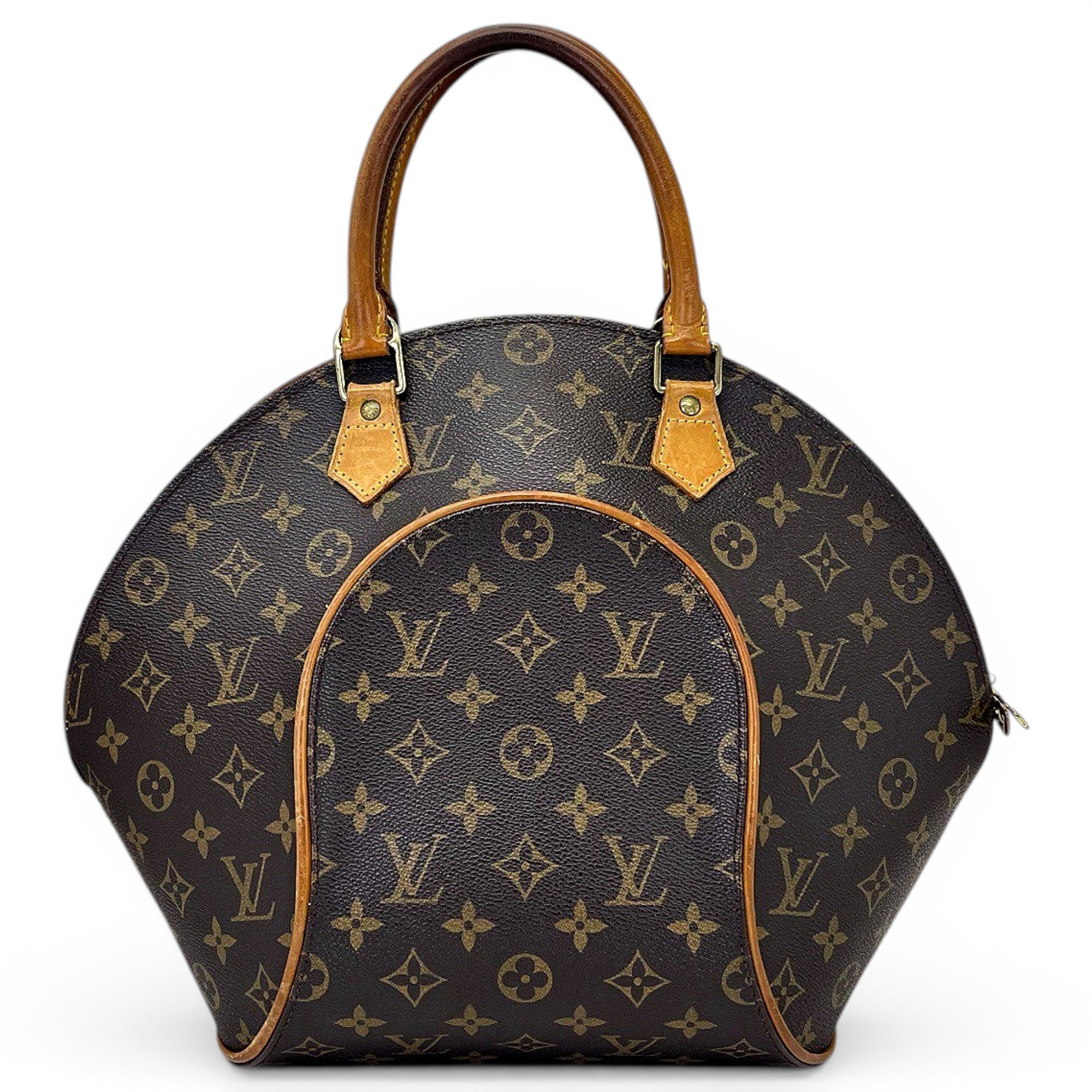 Ellipse leather handbag