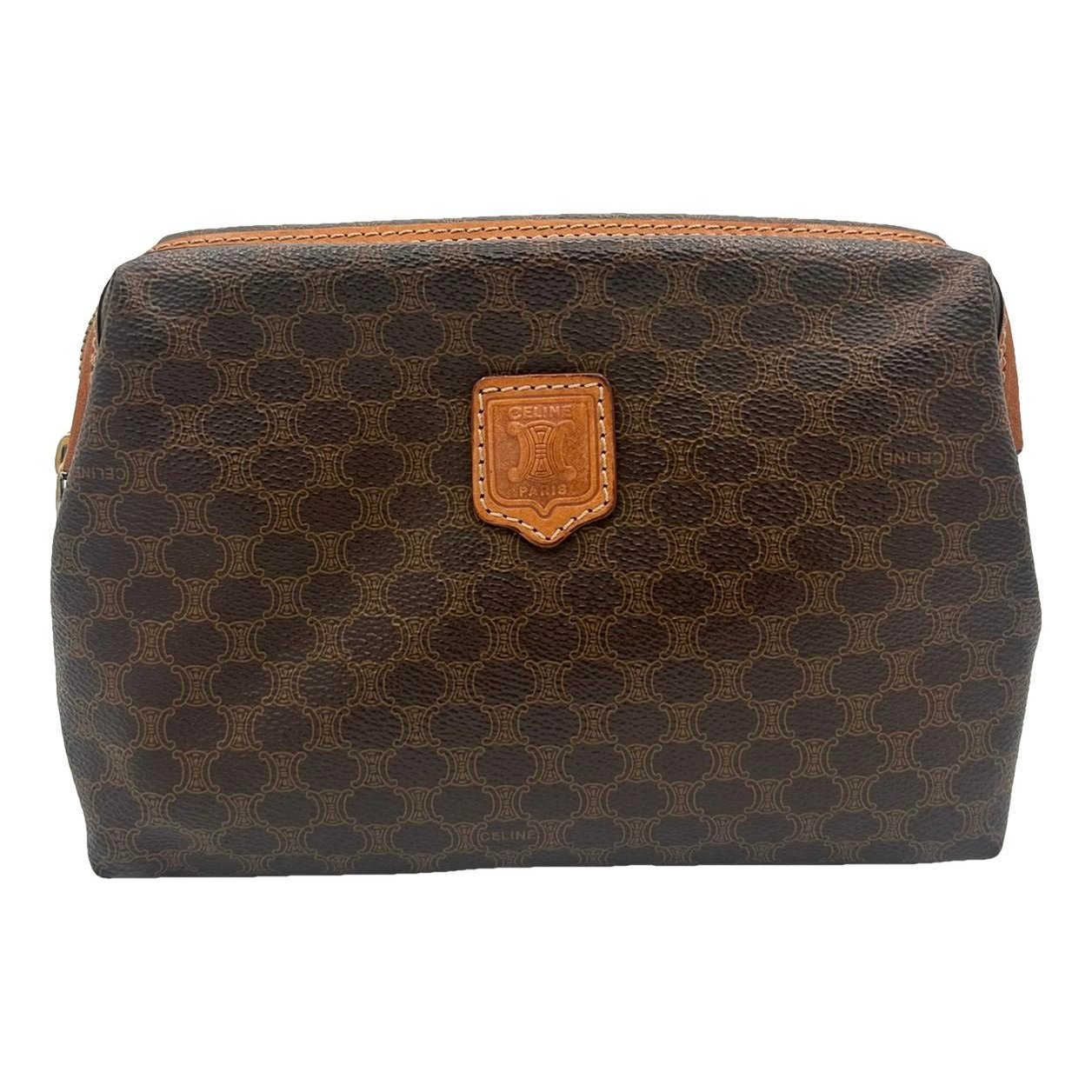 Triomphe Vintage leather clutch bag